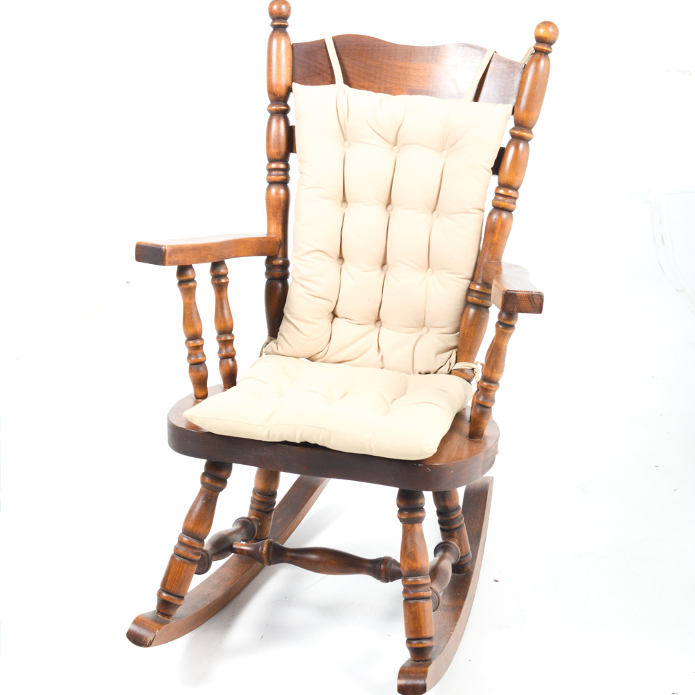 Vintage Solid Wood Rocking Chair