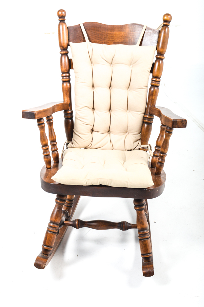Vintage Solid Wood Rocking Chair