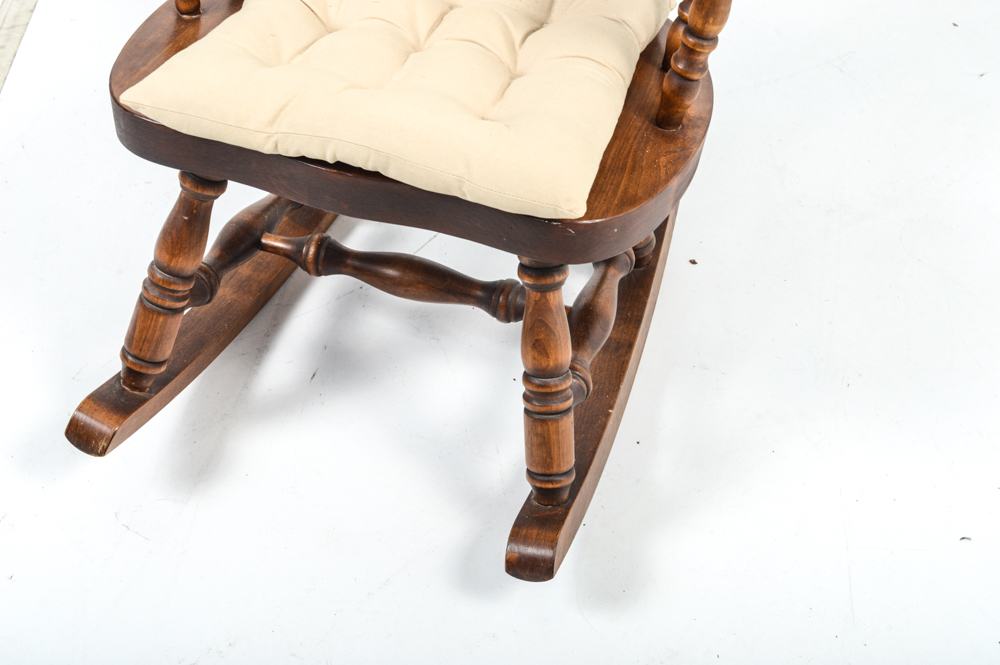 Vintage Solid Wood Rocking Chair