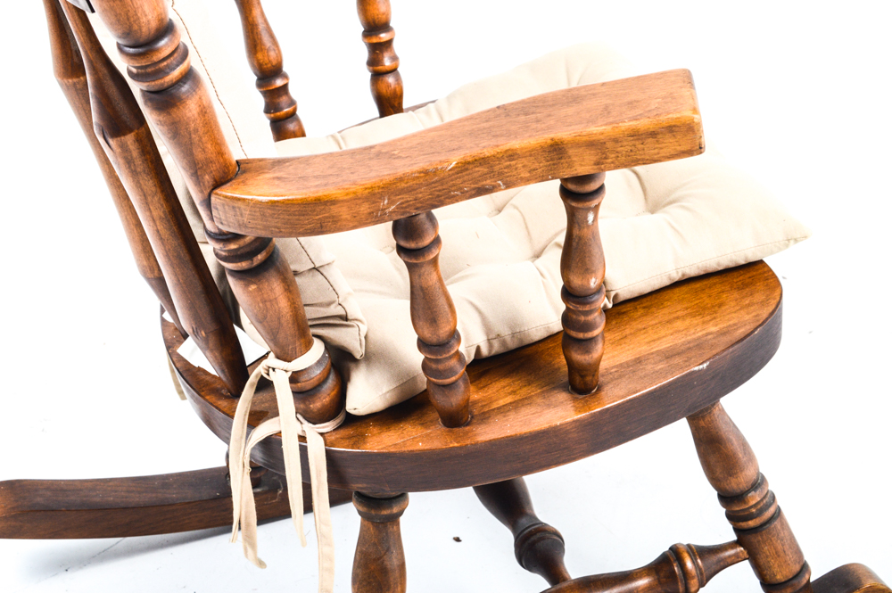 Vintage Solid Wood Rocking Chair