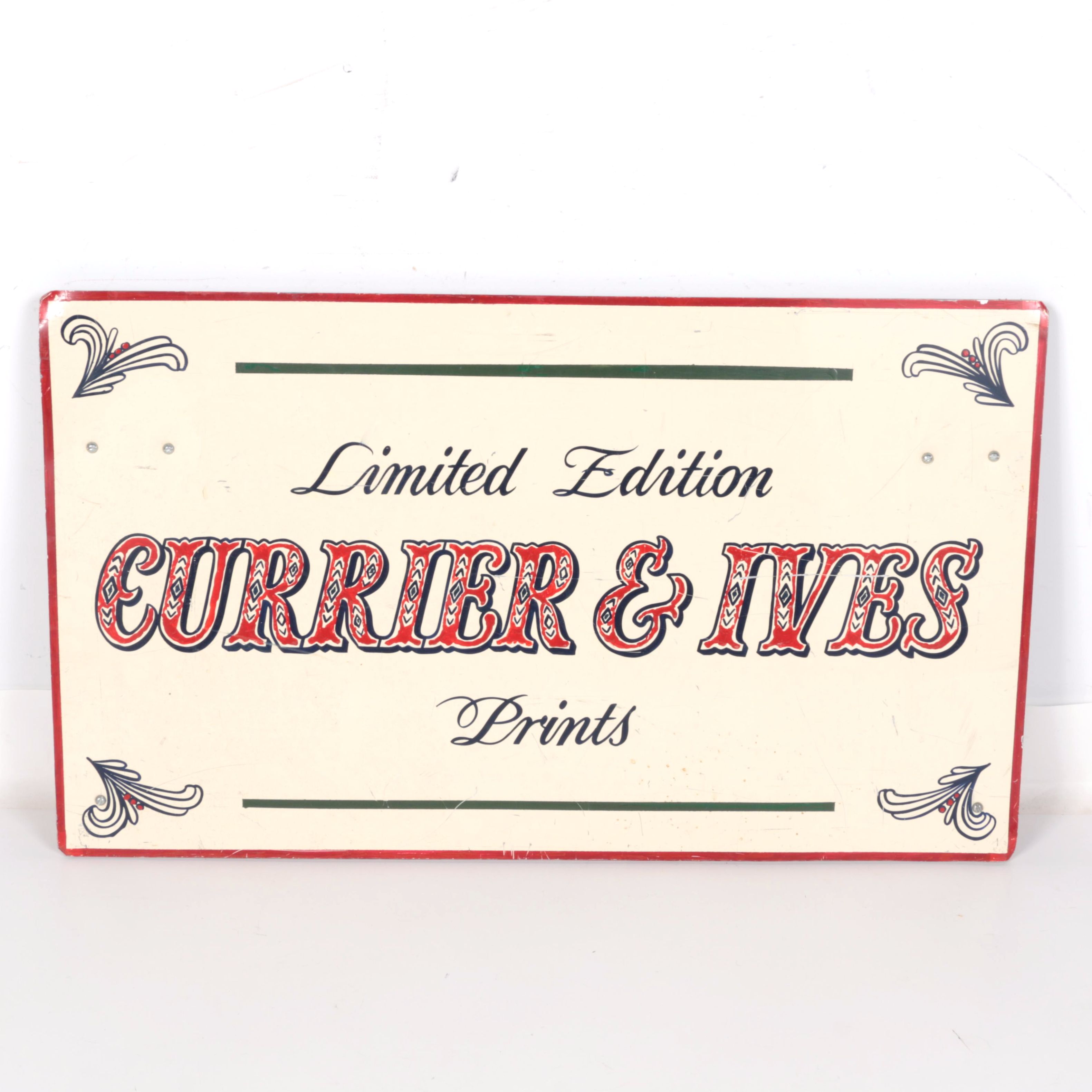 Currier & Ives Advertising Sign