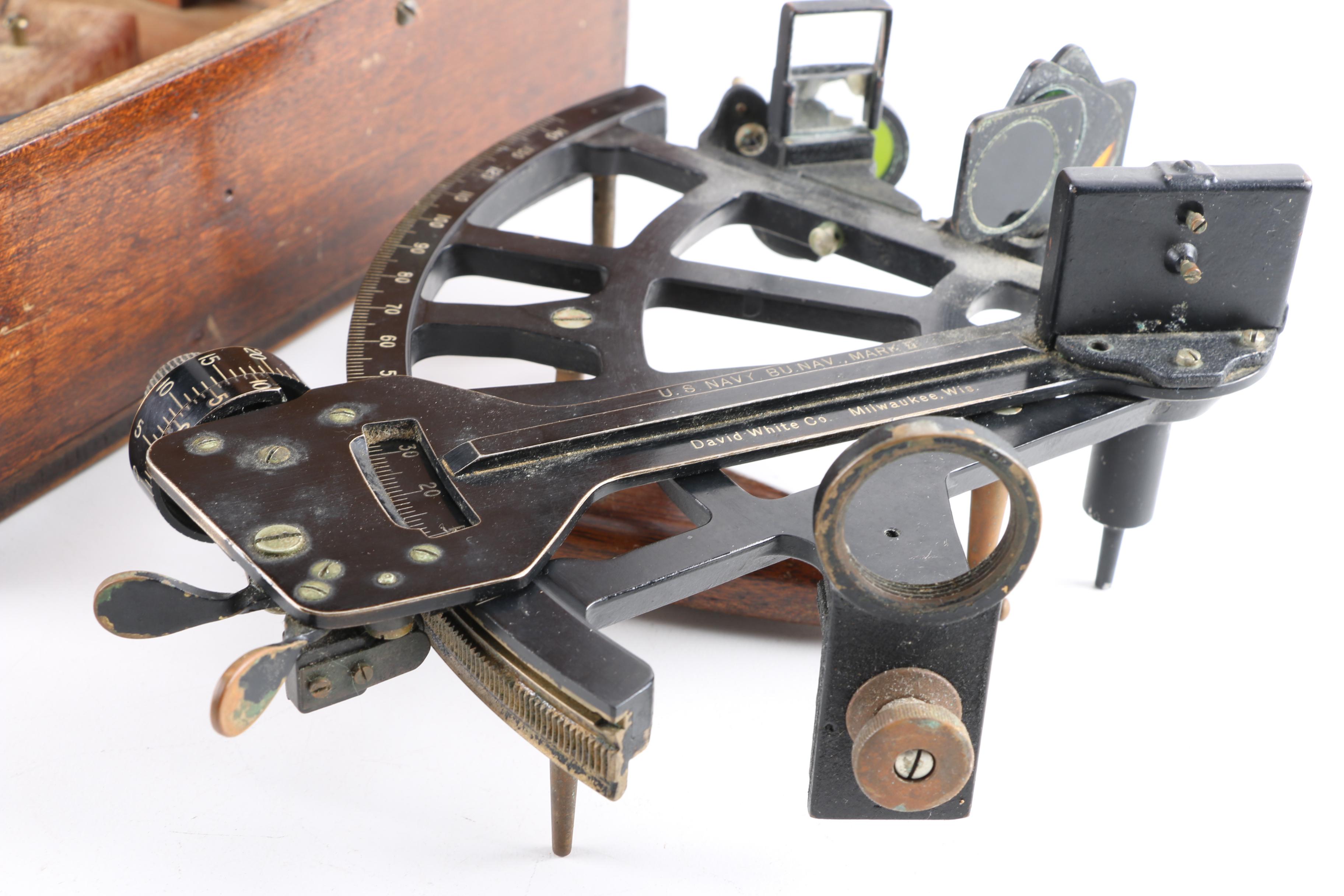 1940s David White Co Mark II Sextant and Case