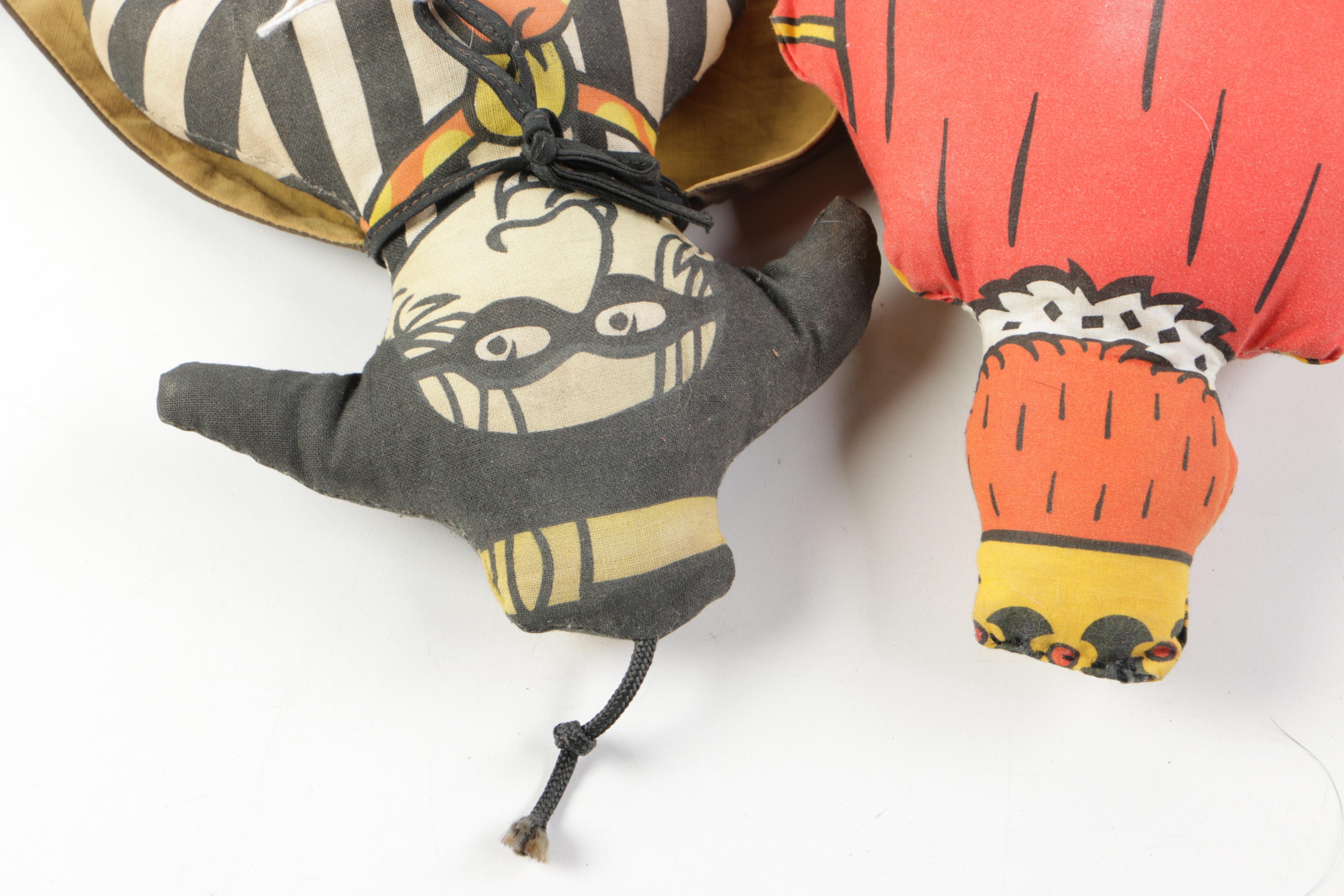 Cloth Dolls Including Arnold Print Works Rabbit