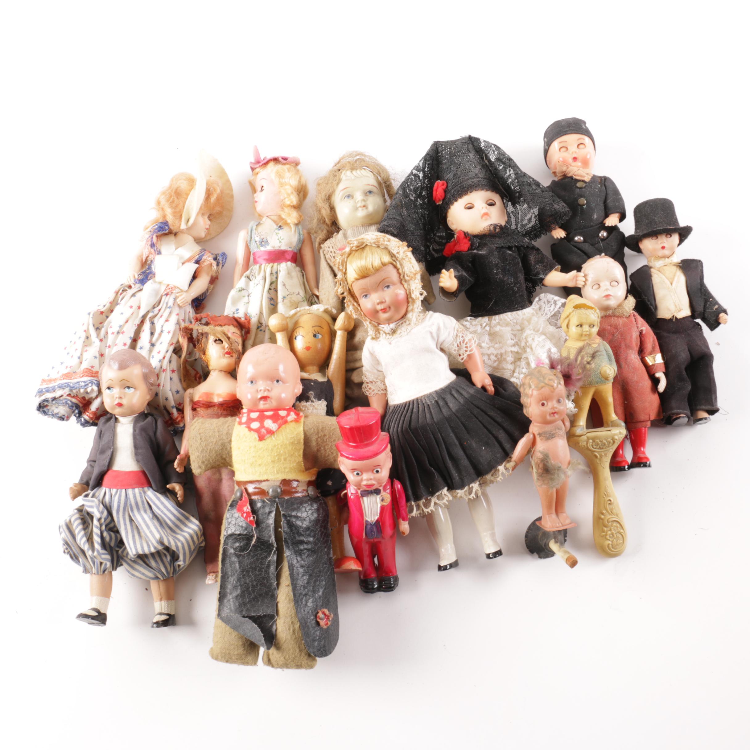 Vintage Composition and Plastic Dolls