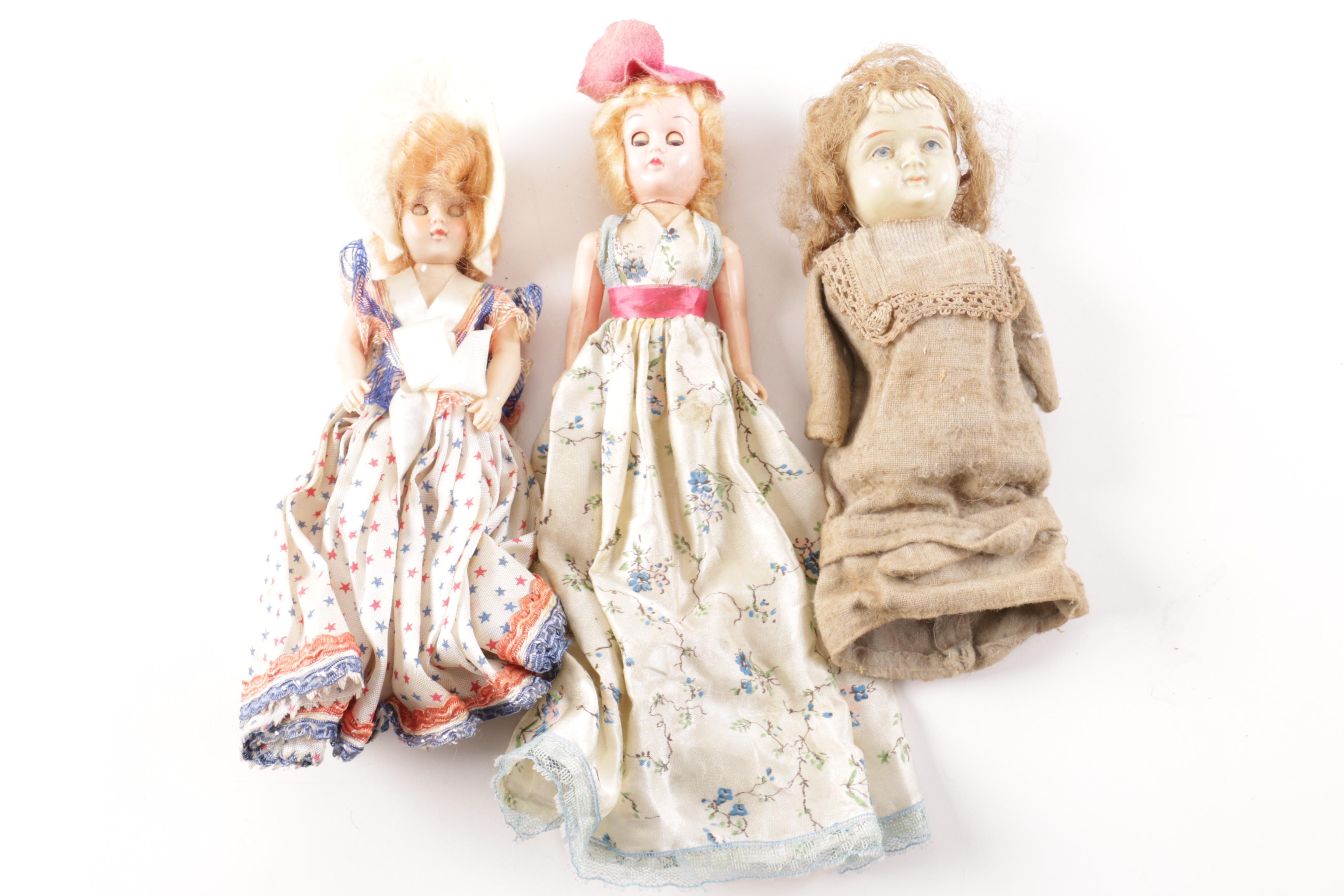 Vintage Composition and Plastic Dolls