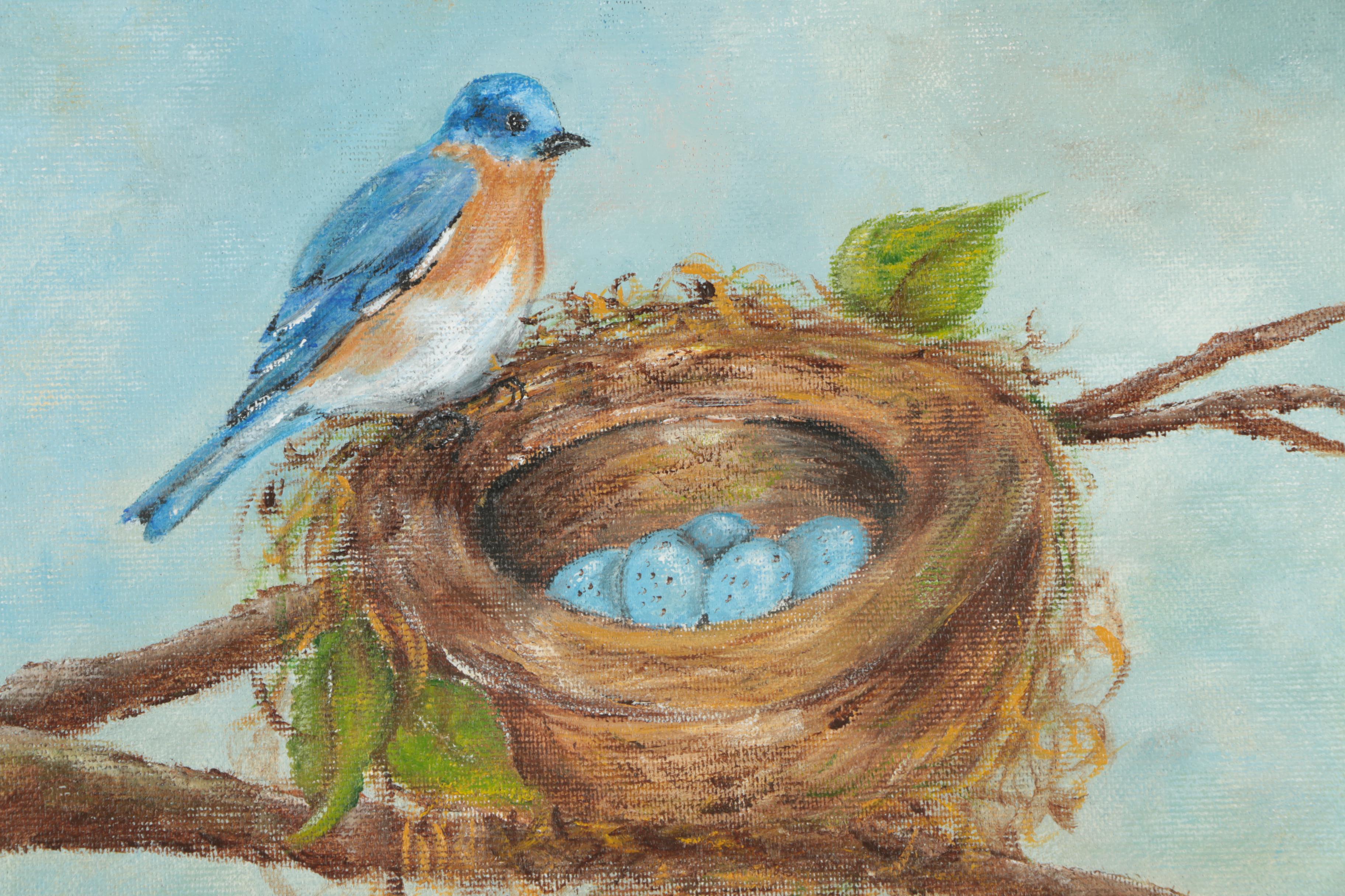 Eleanor T. Whitesides Oil Painting on Canvas of Bird