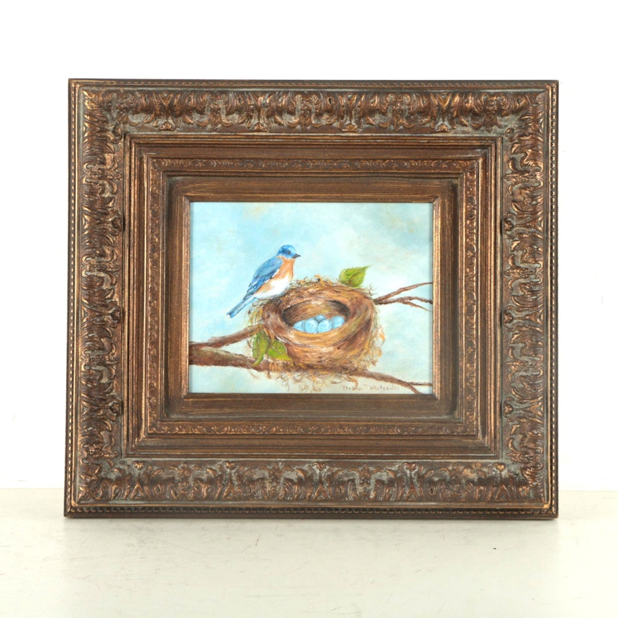 Eleanor T. Whitesides Oil Painting on Canvas of Bird