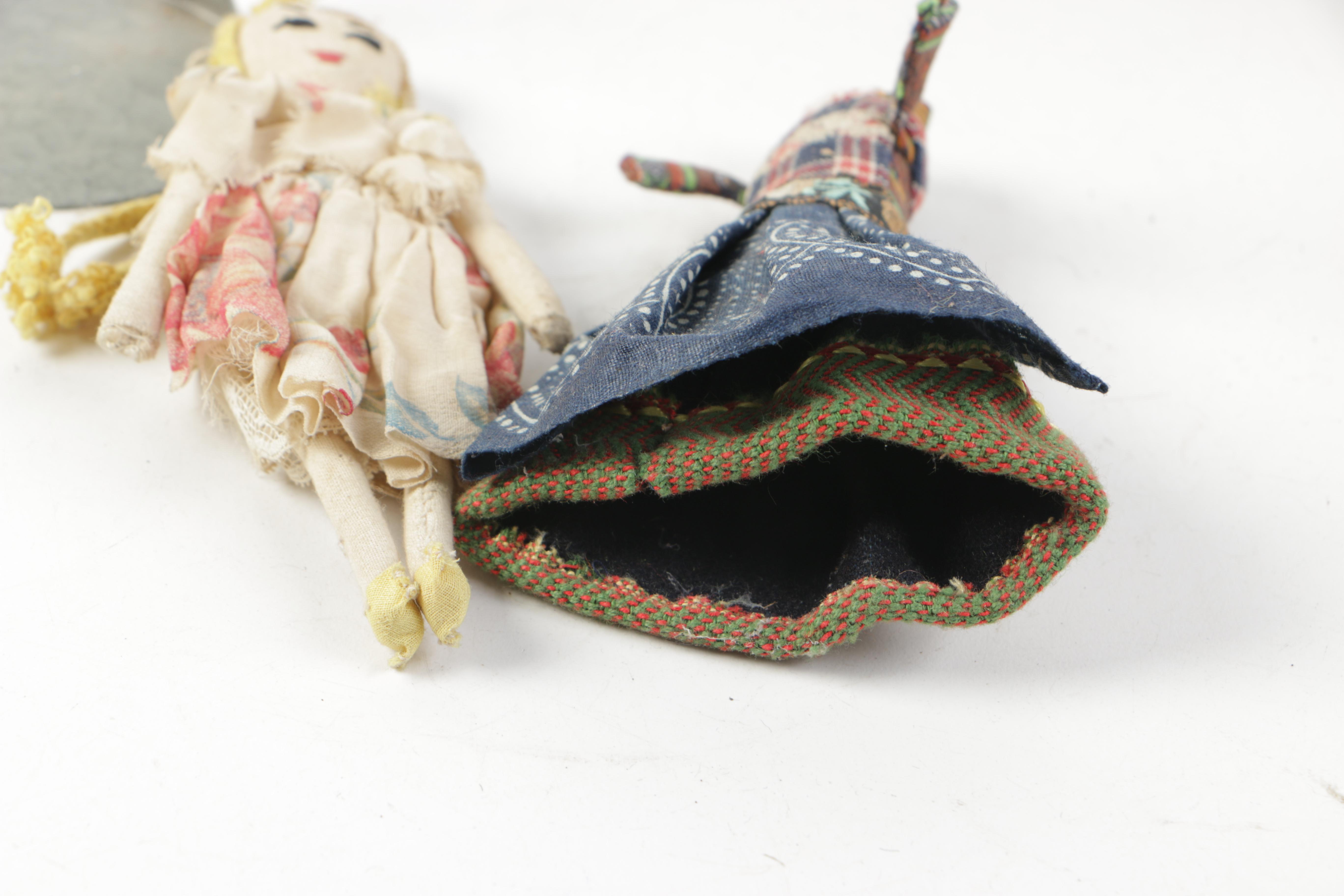 Ethnographic Styled Cloth and Wood Dolls