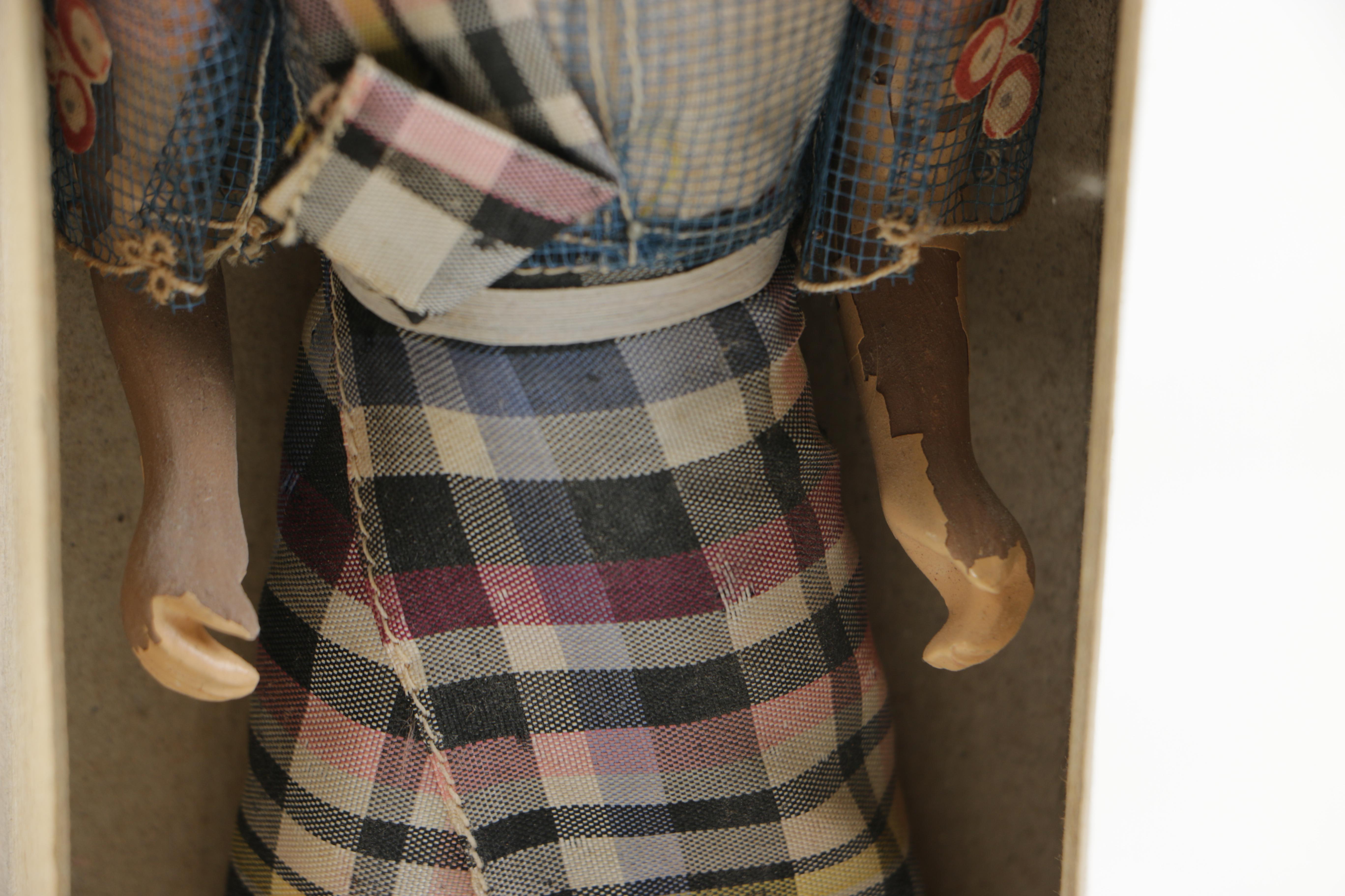 Ethnographic Styled Cloth and Wood Dolls