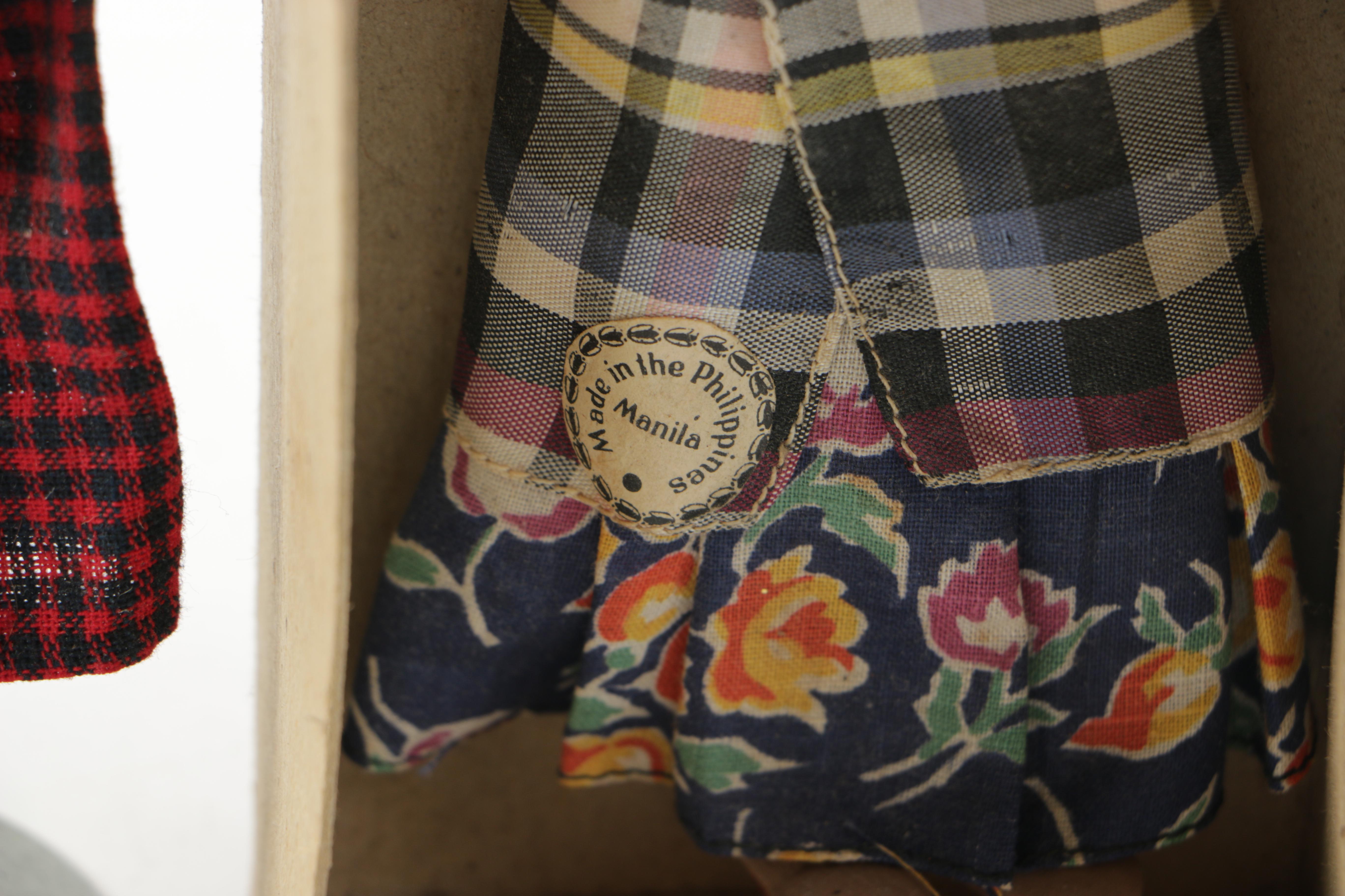 Ethnographic Styled Cloth and Wood Dolls