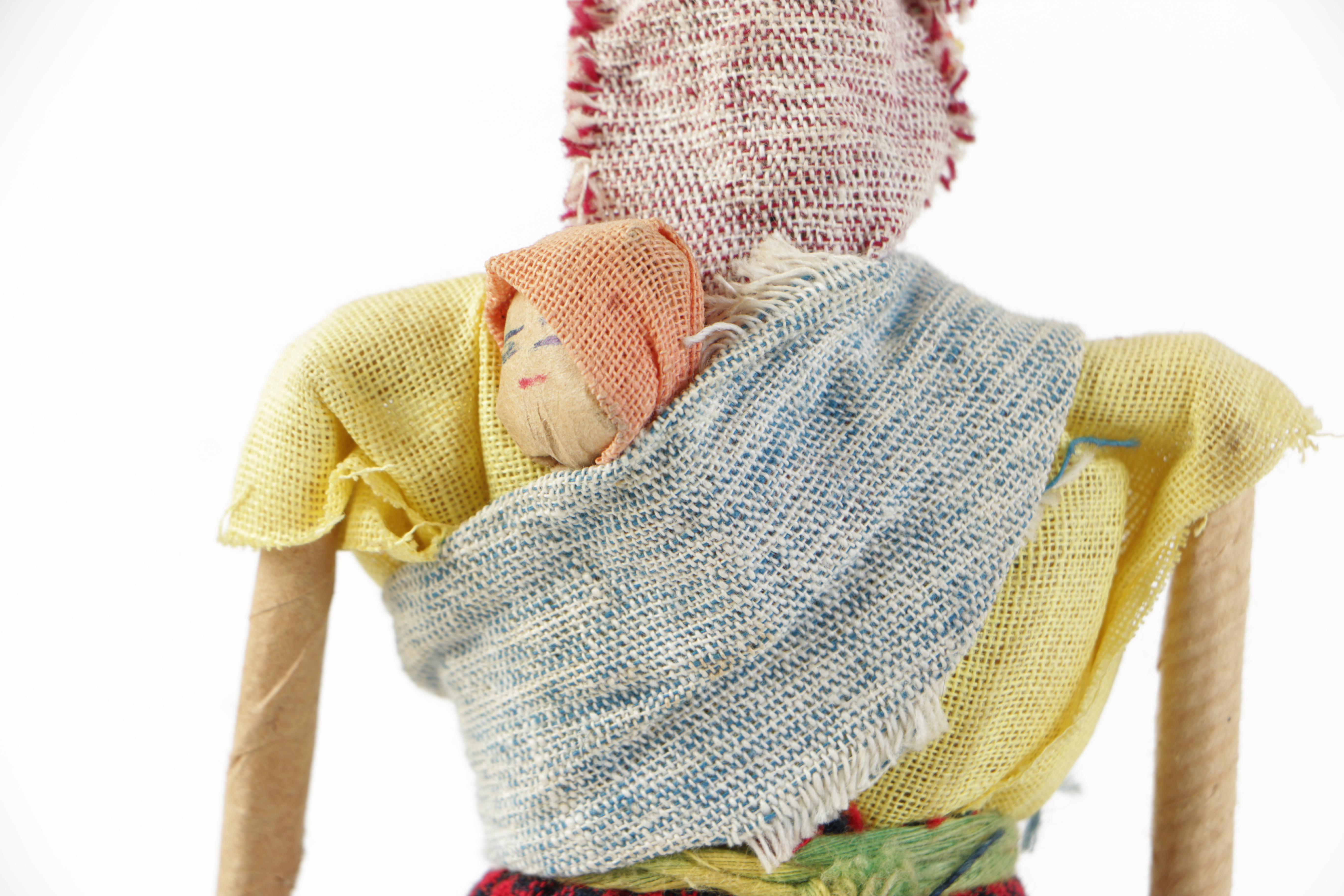 Ethnographic Styled Cloth and Wood Dolls