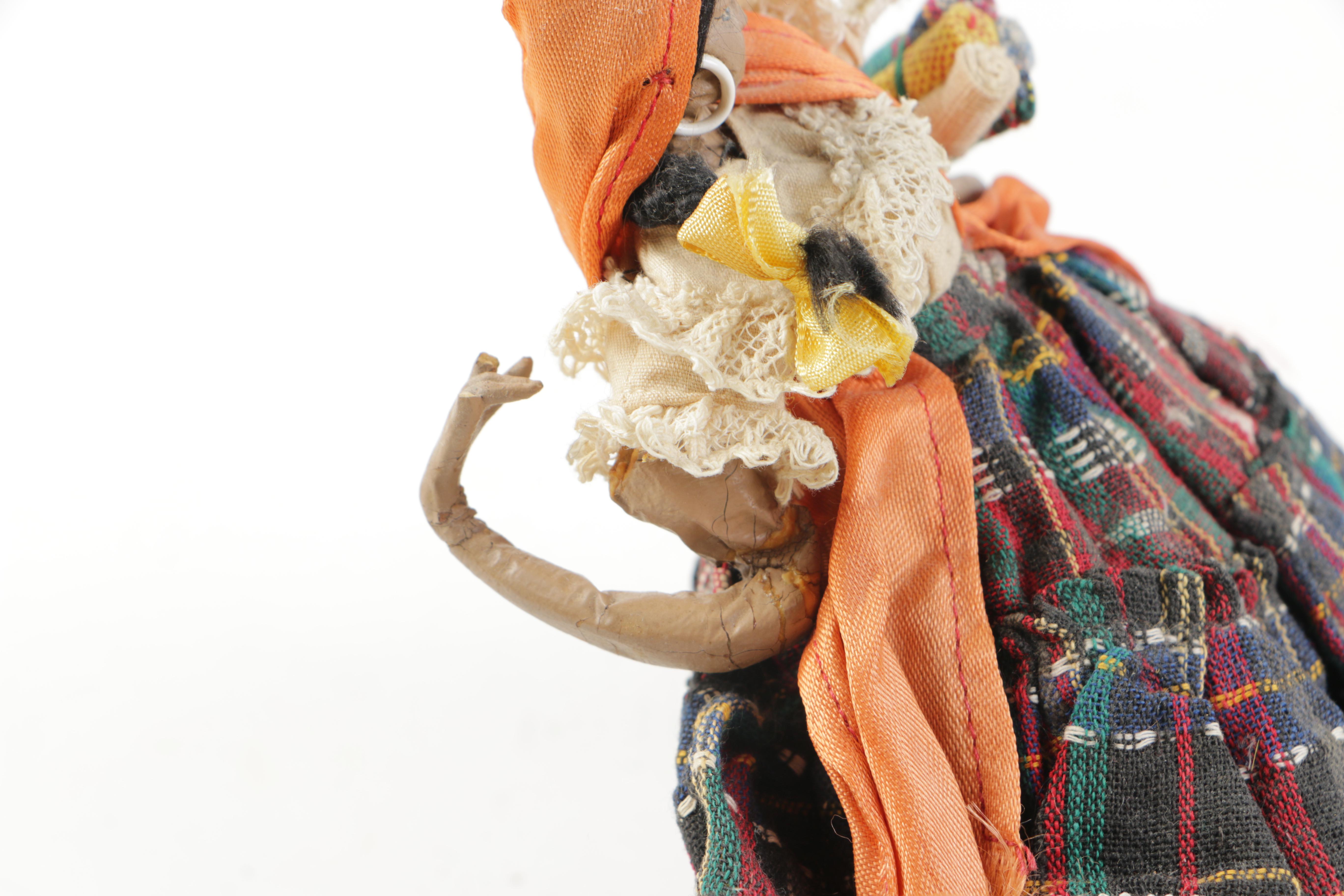 Ethnographic Styled Cloth and Wood Dolls