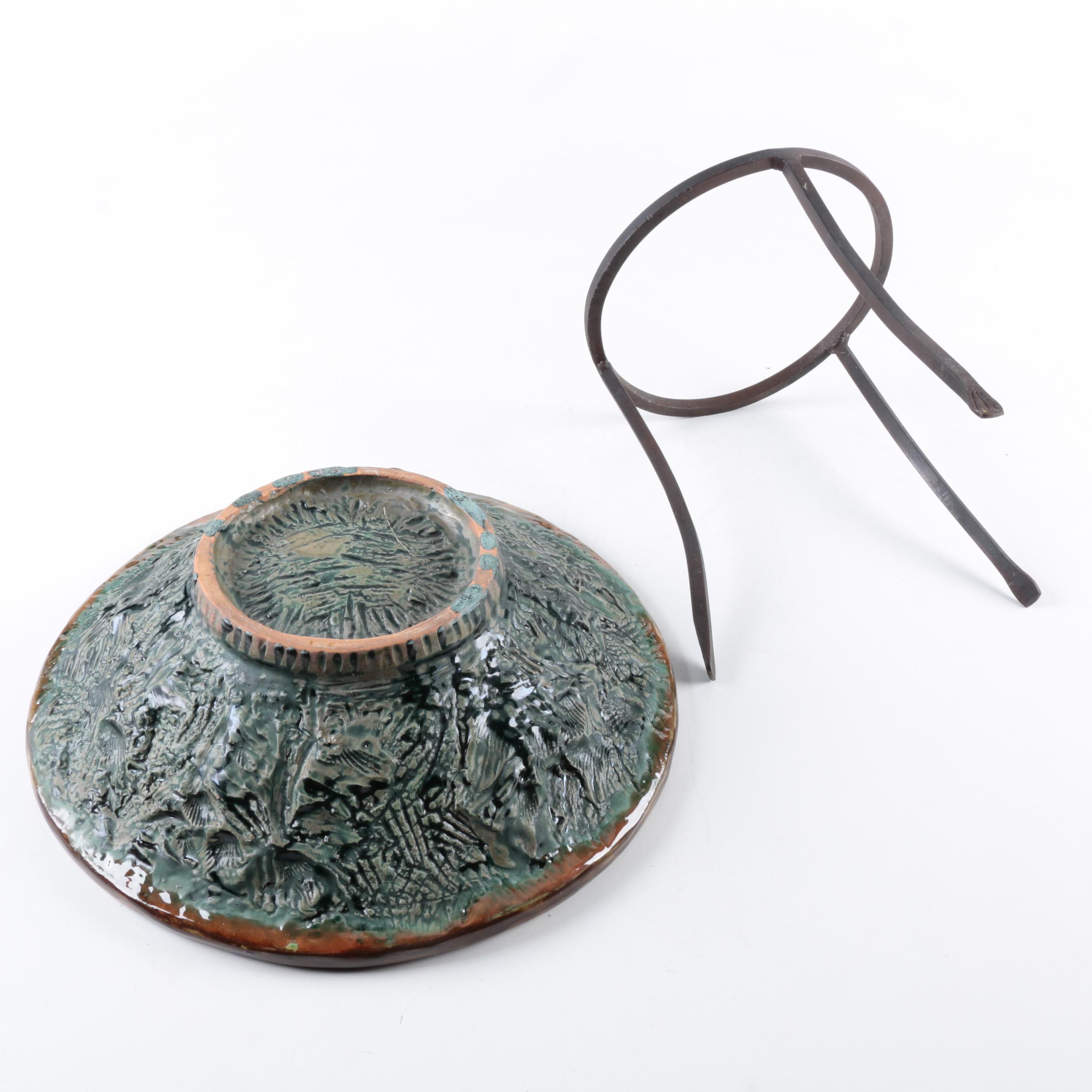 Handbuilt Stoneware Bowl with Stand