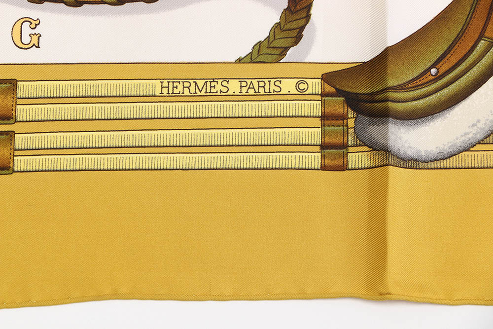 Vintage Hermès "Jumping" by Philippe Ledoux Silk Scarf