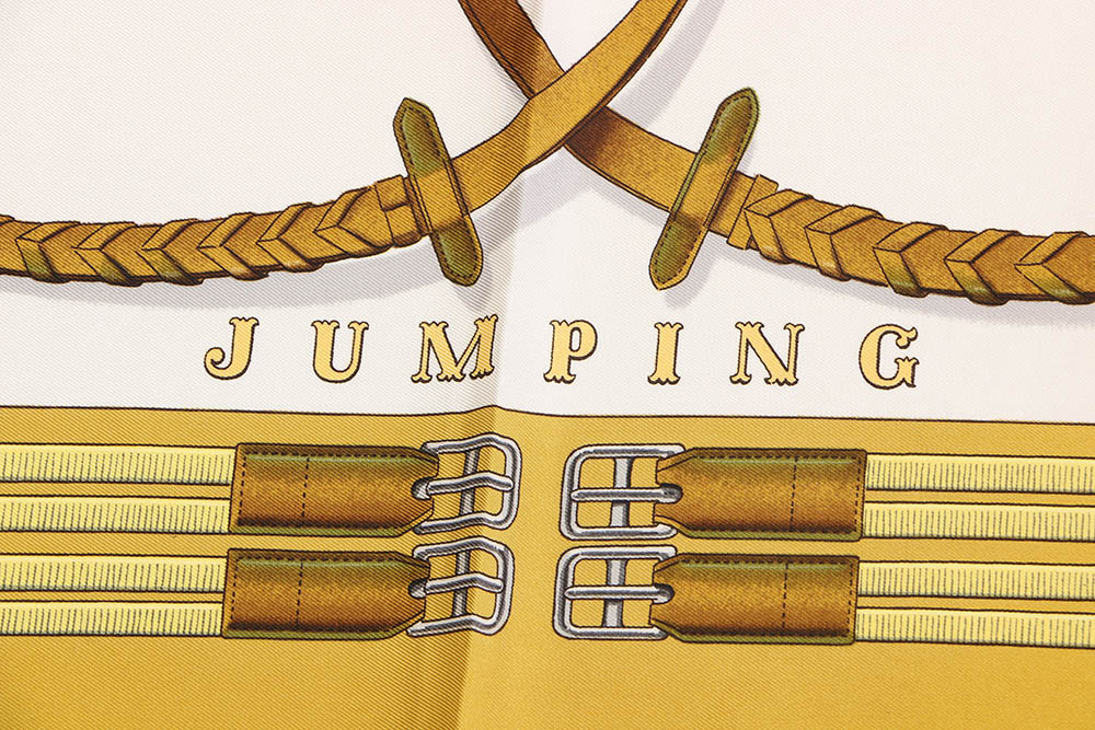 Vintage Hermès "Jumping" by Philippe Ledoux Silk Scarf