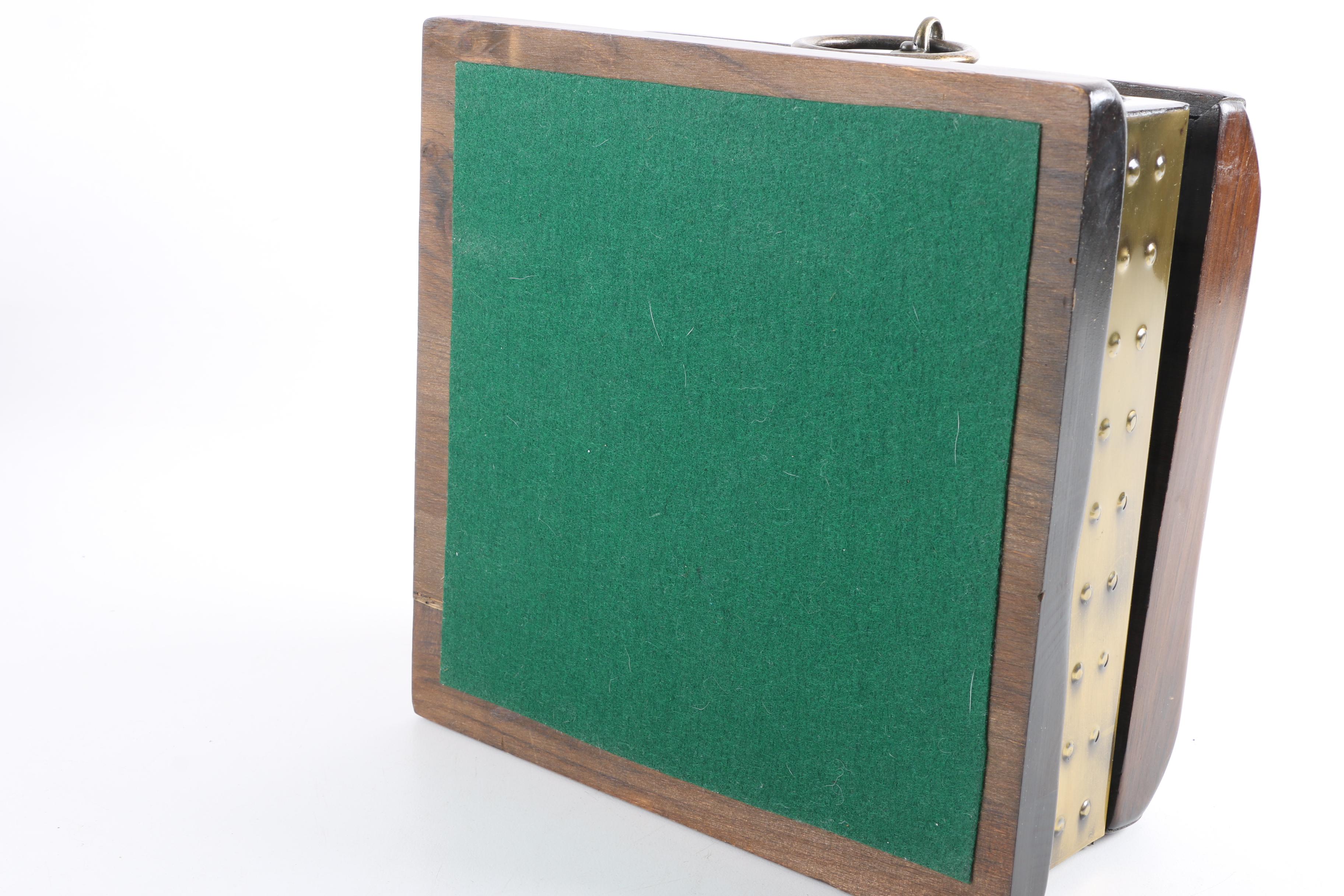 Contemporary Wooden Ship's Box with a Plaque for the "Young America"