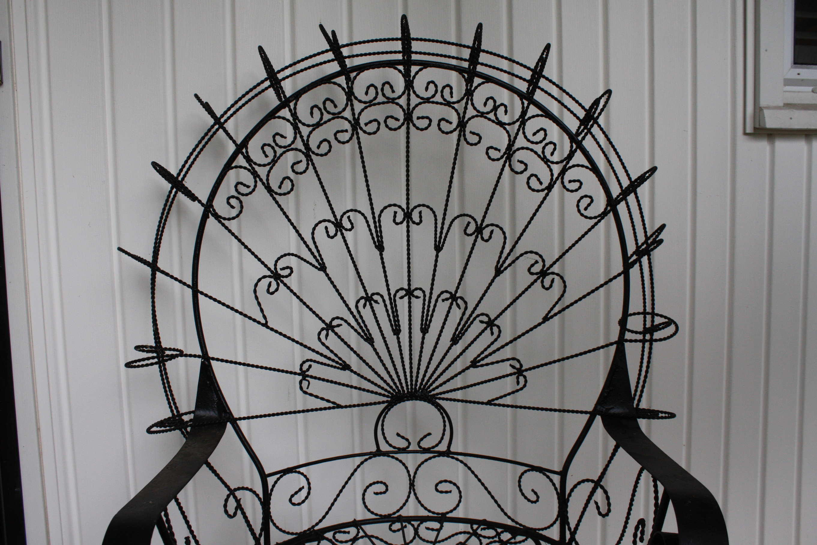 Pair of Metal Outdoor Peacock Chairs