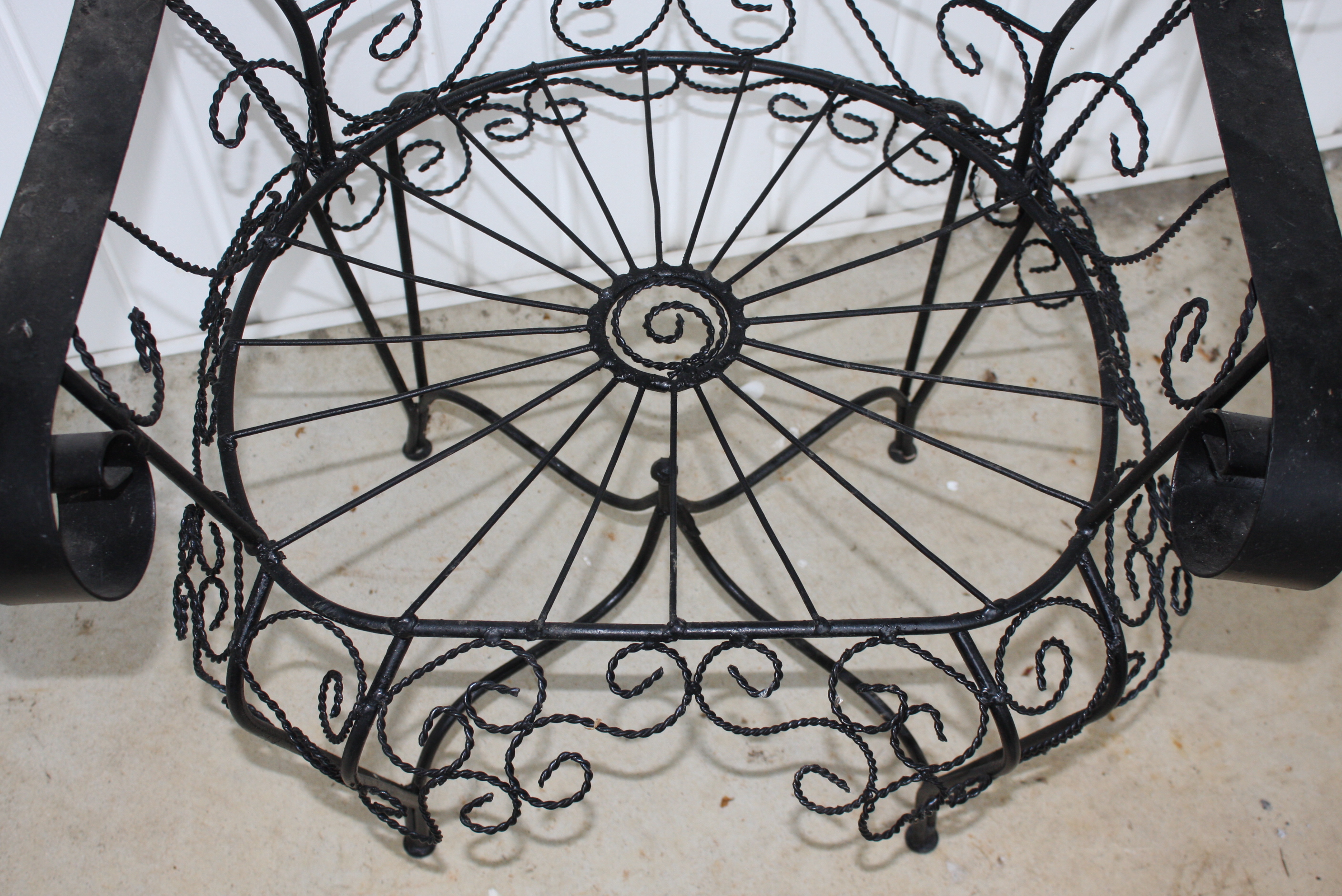 Pair of Metal Outdoor Peacock Chairs