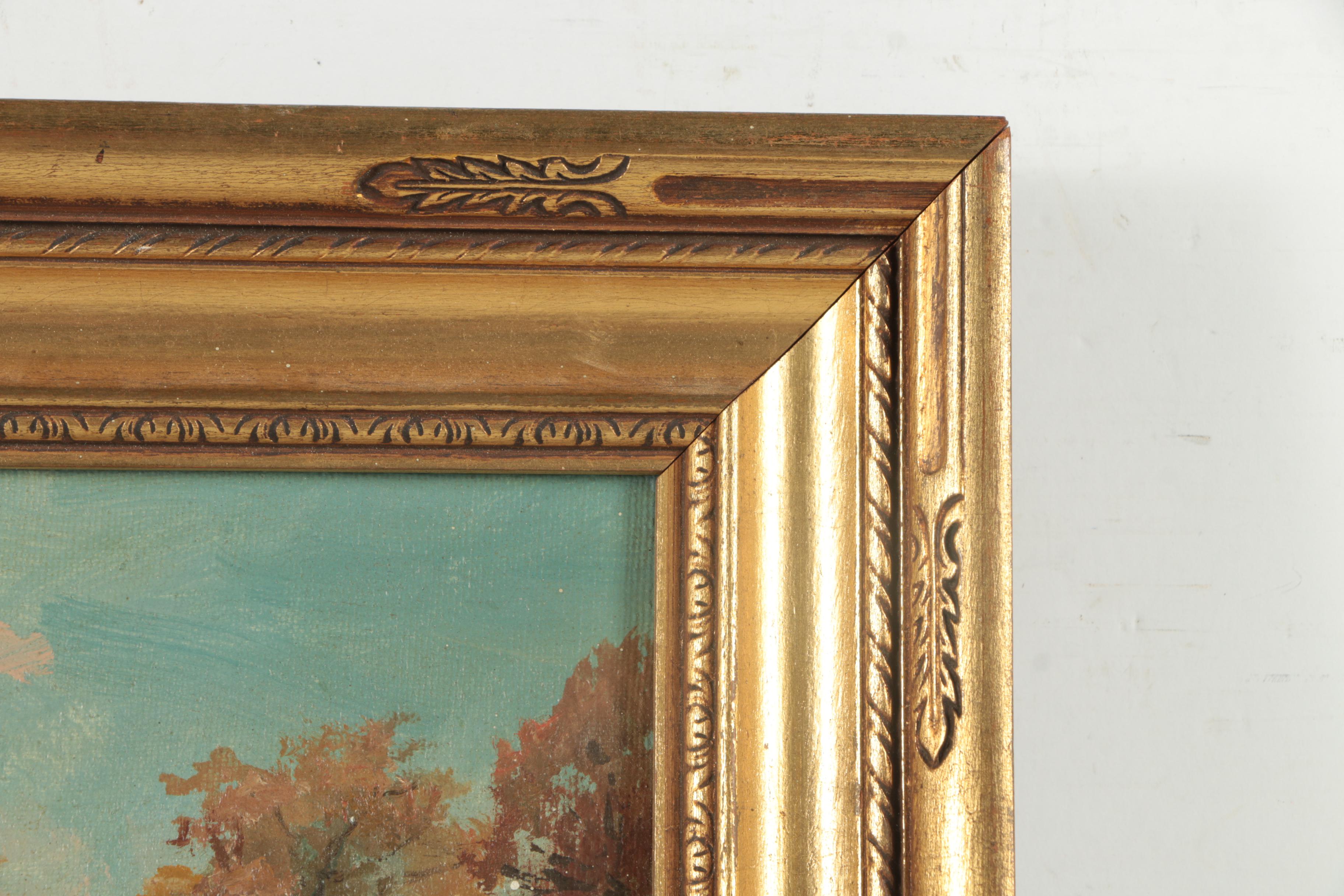 Jojo Sloman Oil Painting on Canvas of Cabin Scene