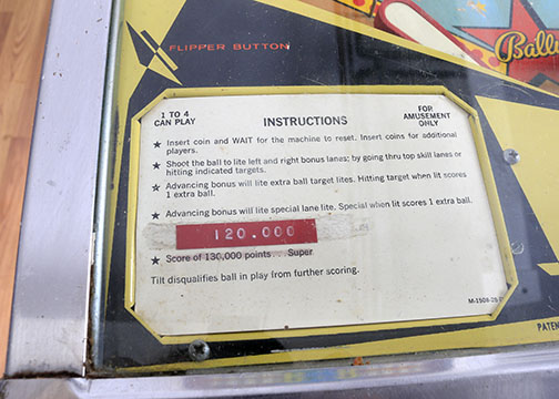 1973 Bally "Circus" Pinball Machine