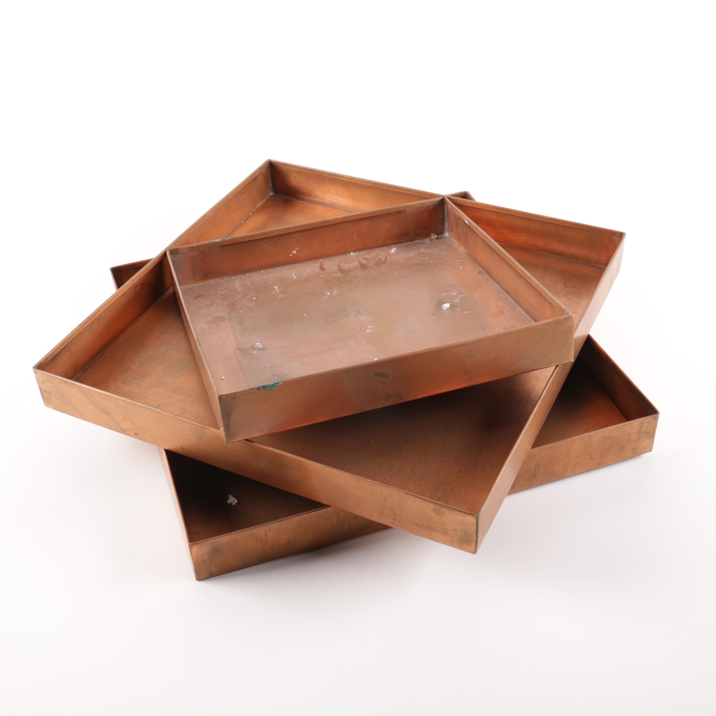 Assortment of Copper Trays