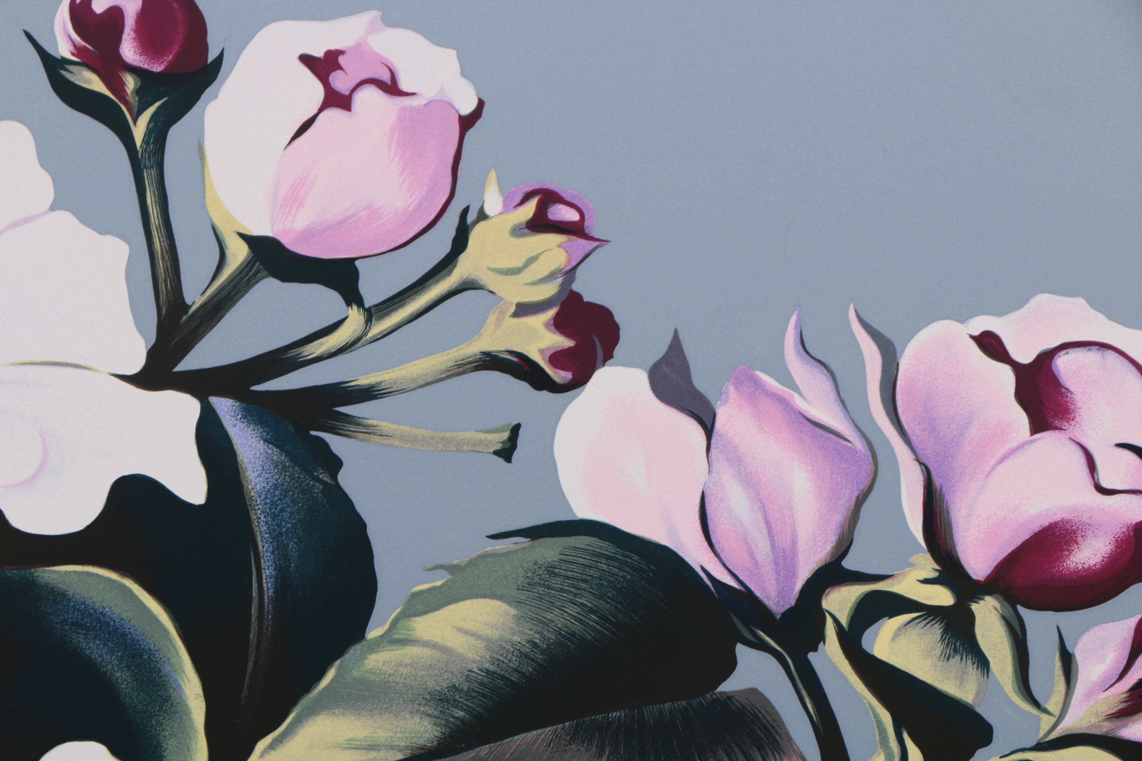 Lowell Nesbitt 1980 Signed Limited Edition Serigraph "Apple Blossom"