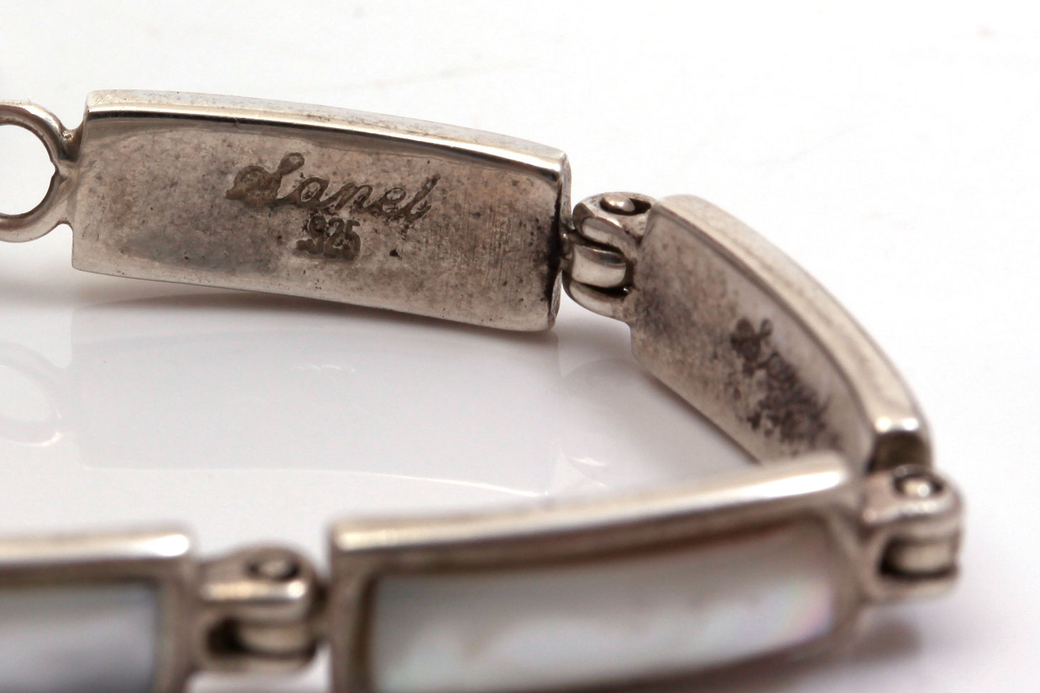 Sterling Silver Mother of Pearl Bracelet and Ring