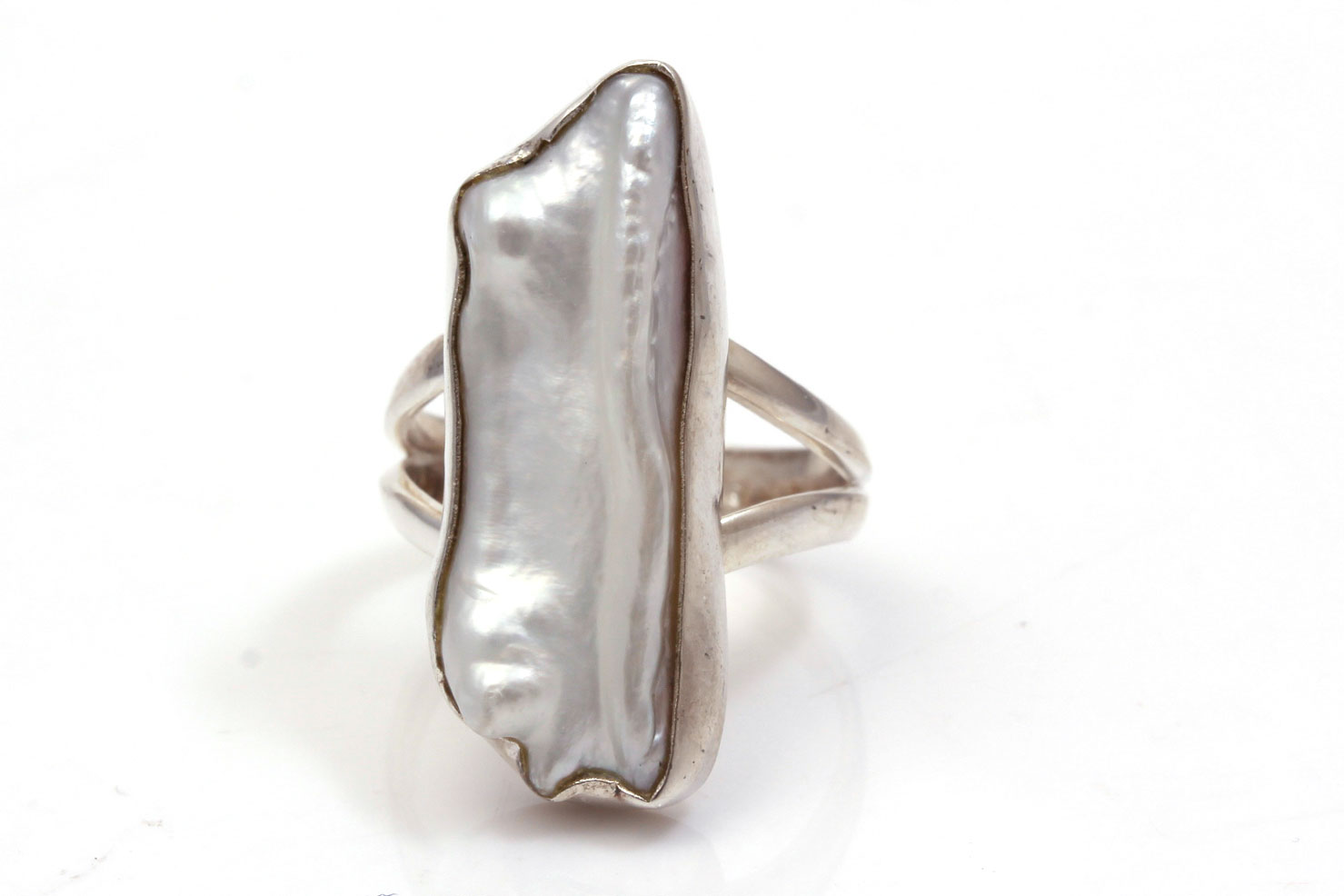 Sterling Silver Mother of Pearl Bracelet and Ring