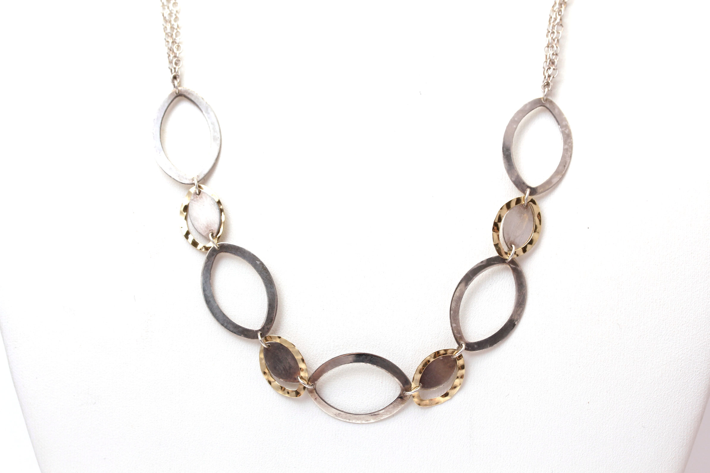 Sterling Silver 14K Gold Accented Necklace
