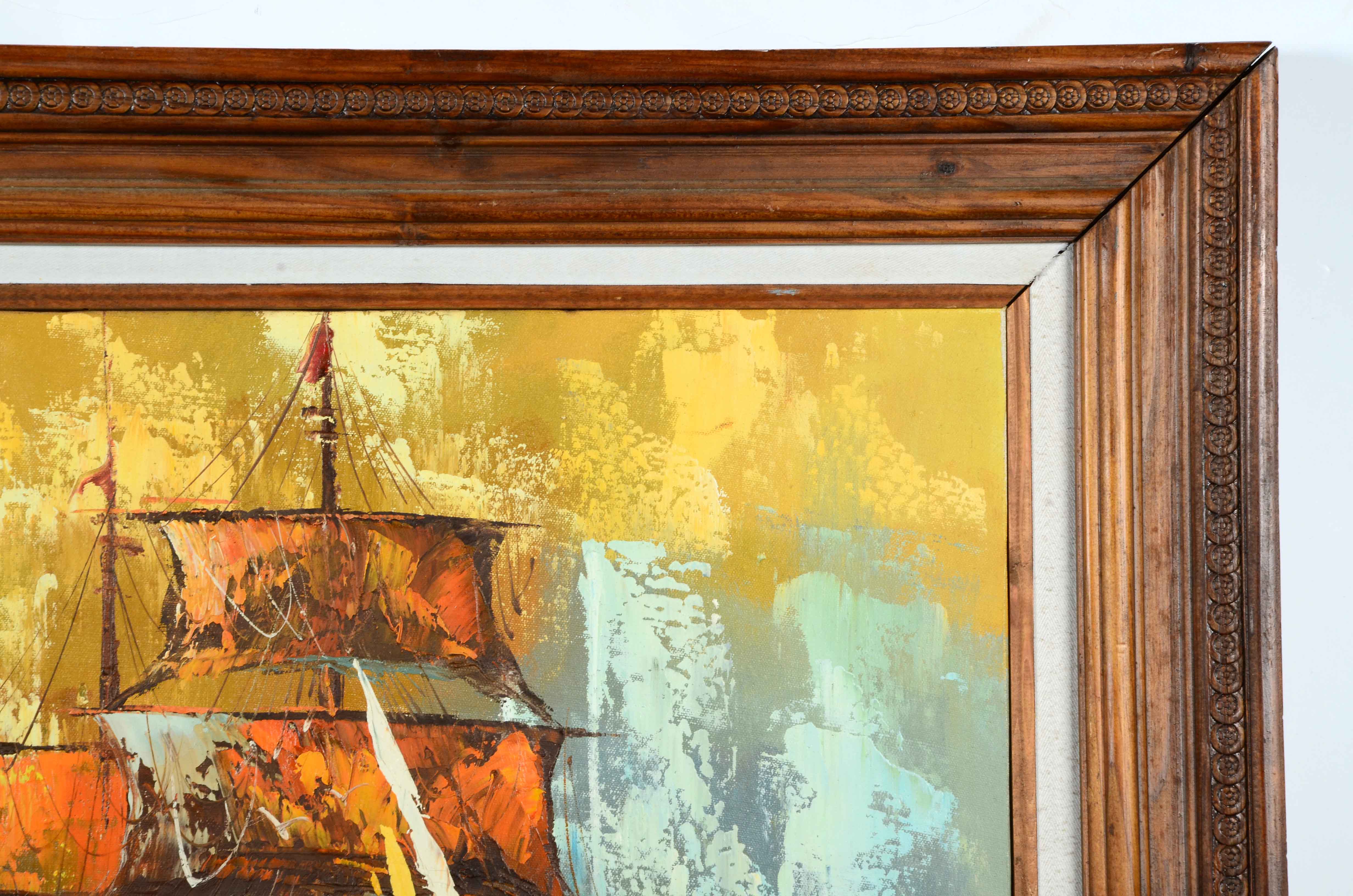 C. Willis Nautical Oil Painting