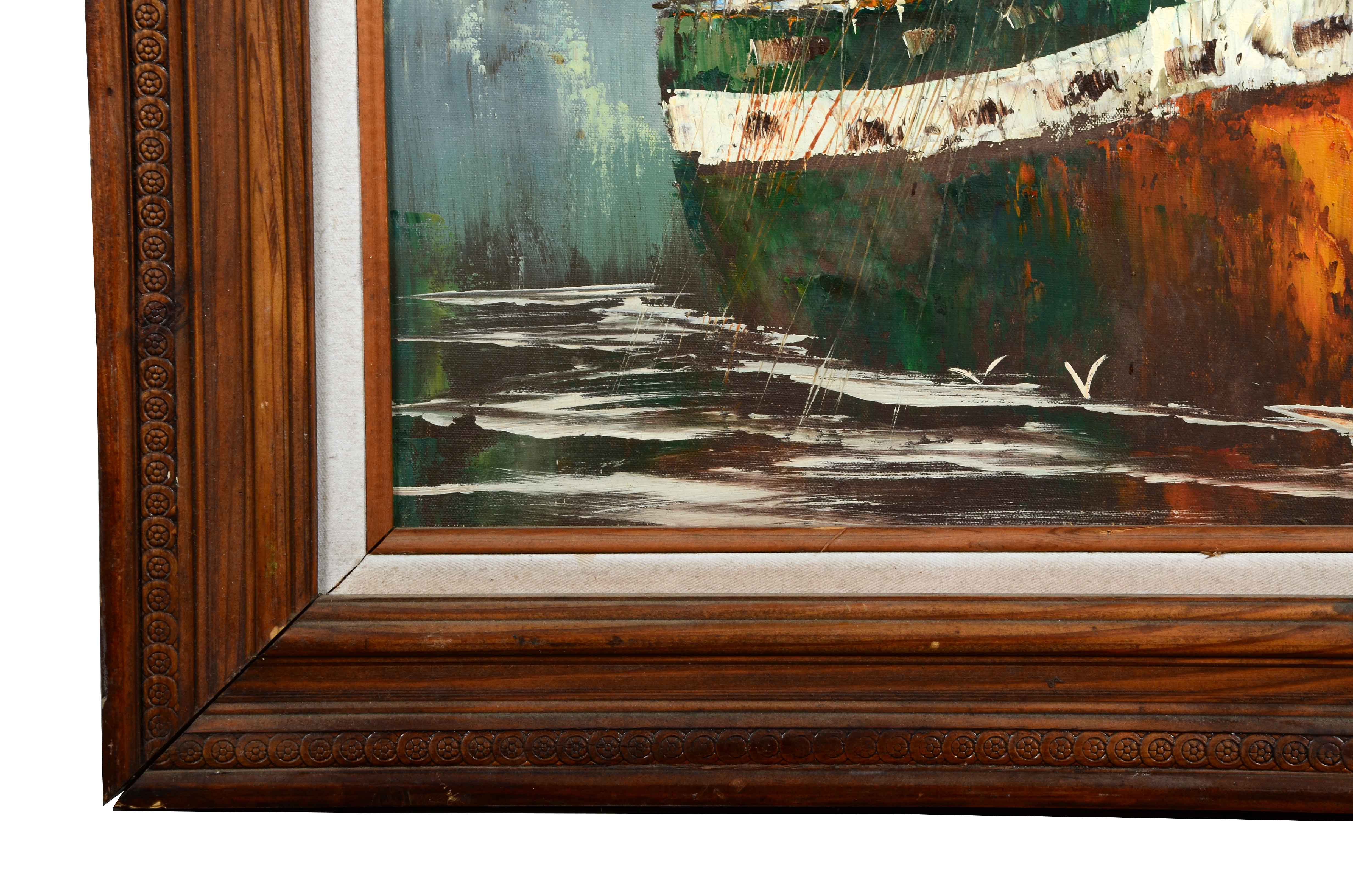 C. Willis Nautical Oil Painting