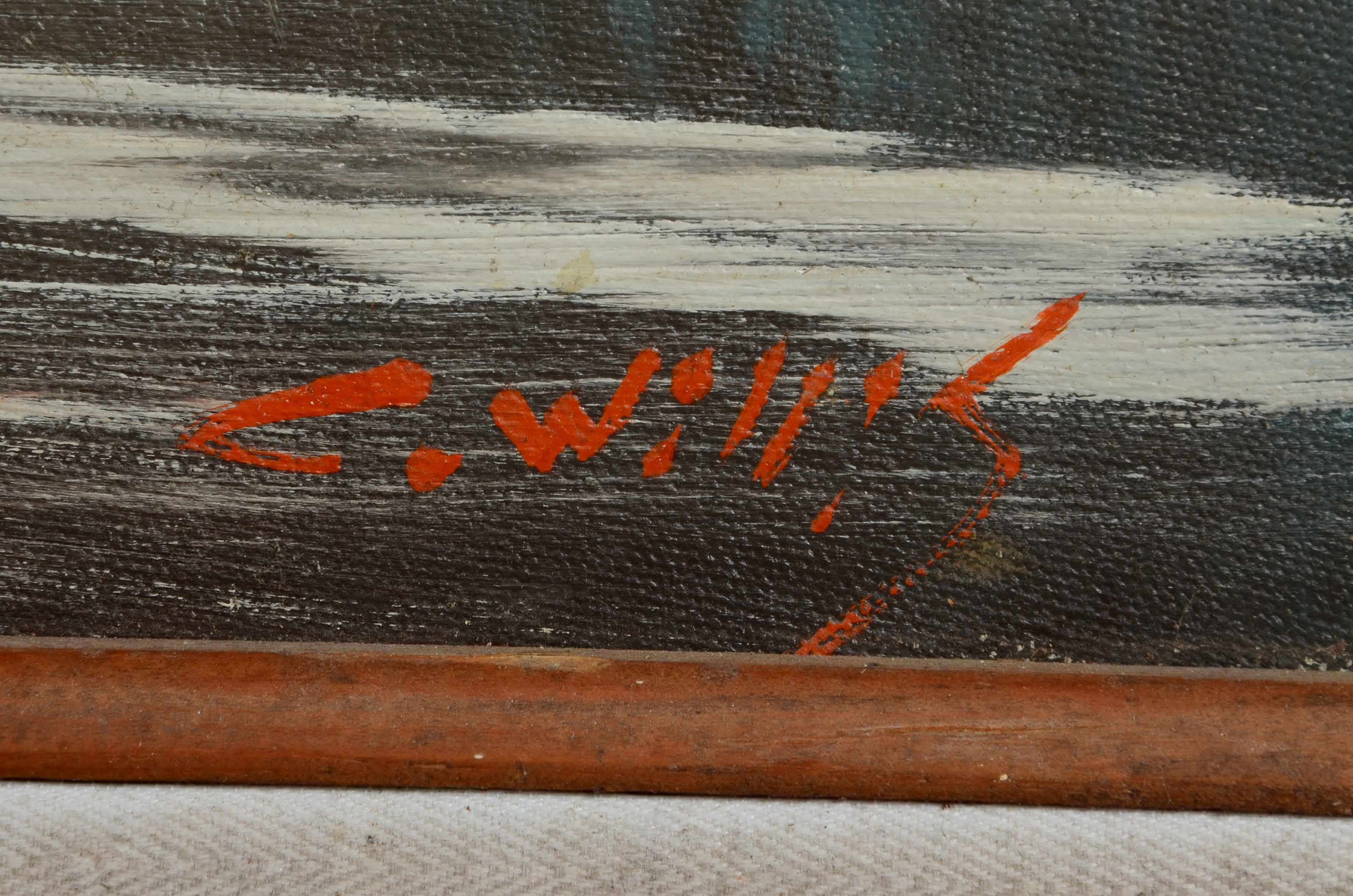 C. Willis Nautical Oil Painting