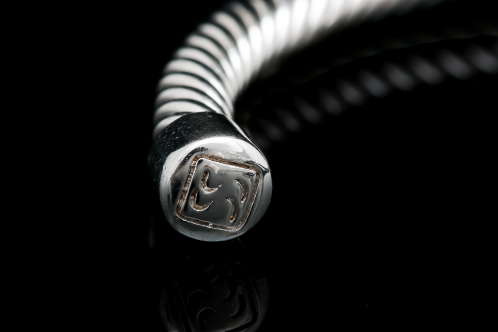 Sterling Silver and Green Crystal Bracelet