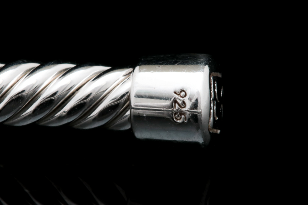 Sterling Silver and Green Crystal Bracelet