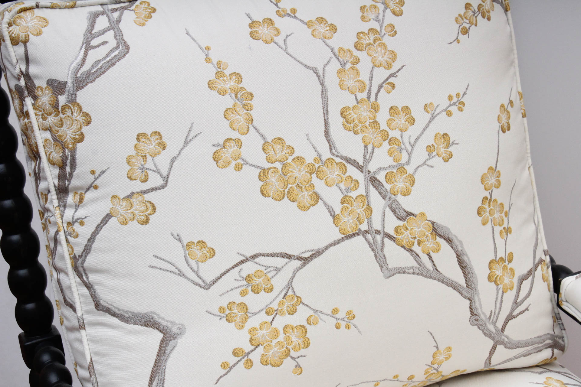 Spool Chair and Ottoman by Ethan Allen