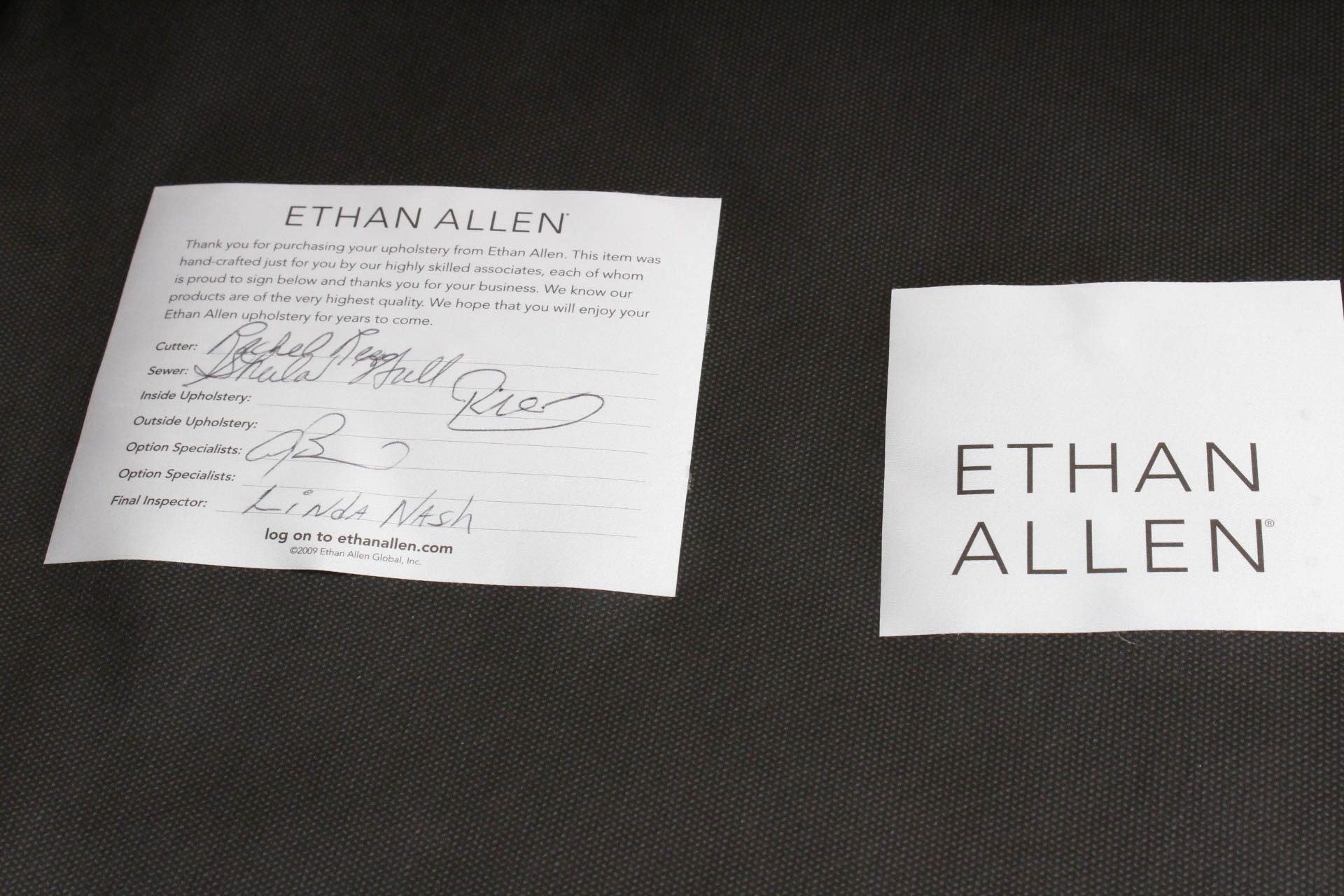 Spool Chair and Ottoman by Ethan Allen