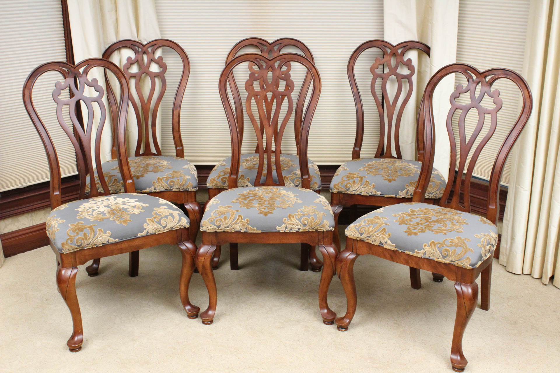 Set of Eight Wainwright Dining Chairs by Stanley Furniture