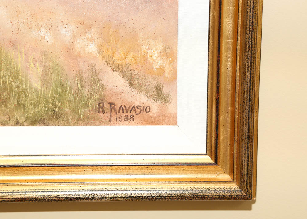 R. Ravasio Original 1988 Tempera on Board