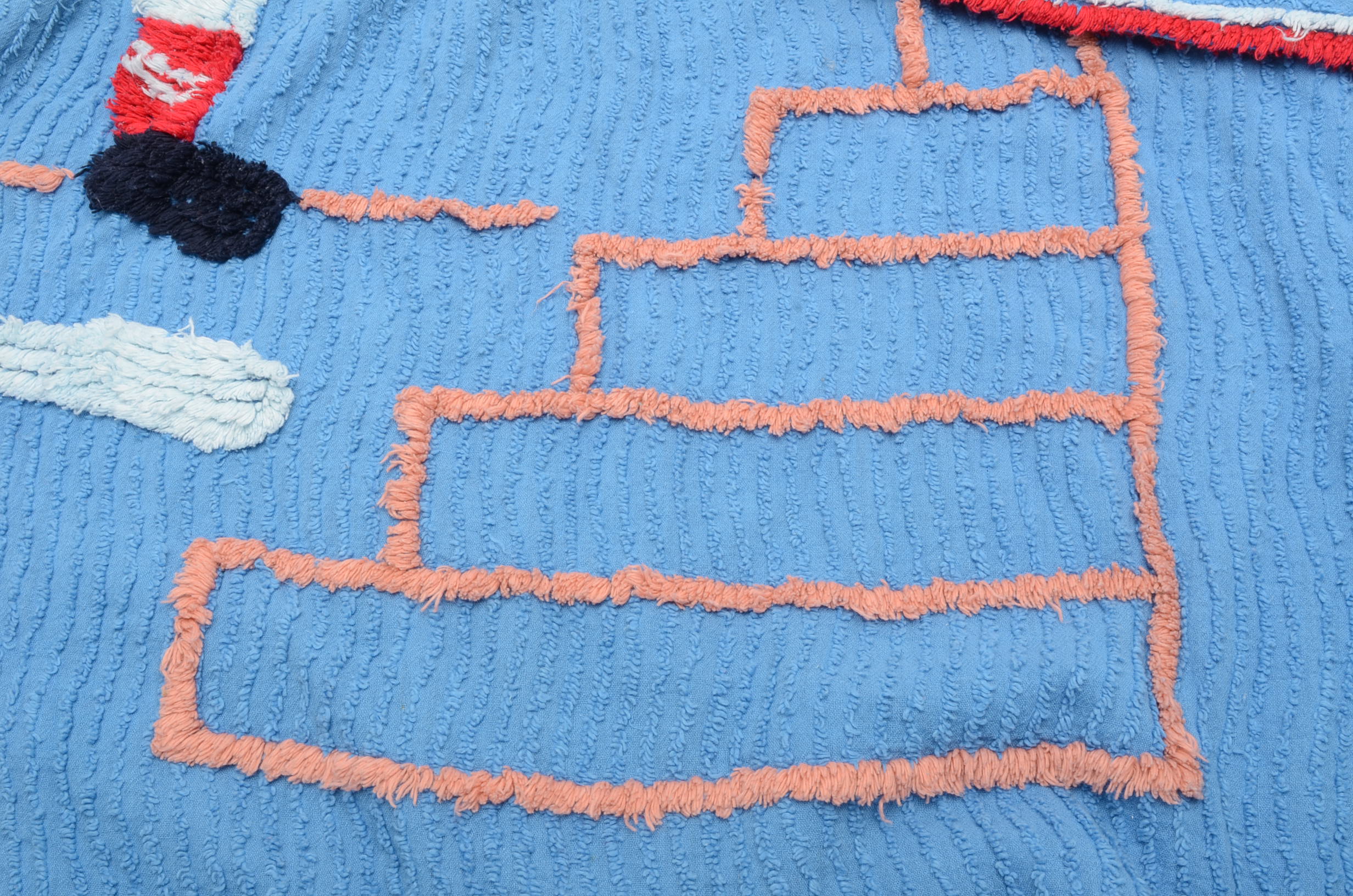 1950s Rib-Chenille Baseball Theme Bedsread