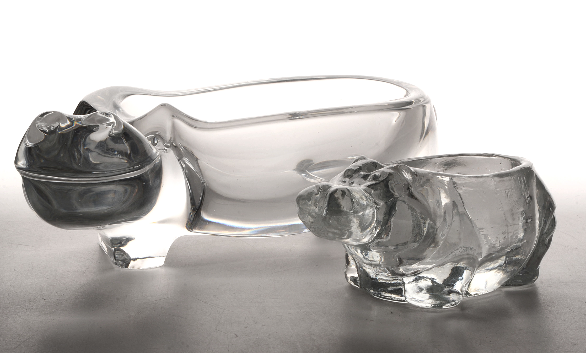 Assortment of Glass Hippopotamus Figurines