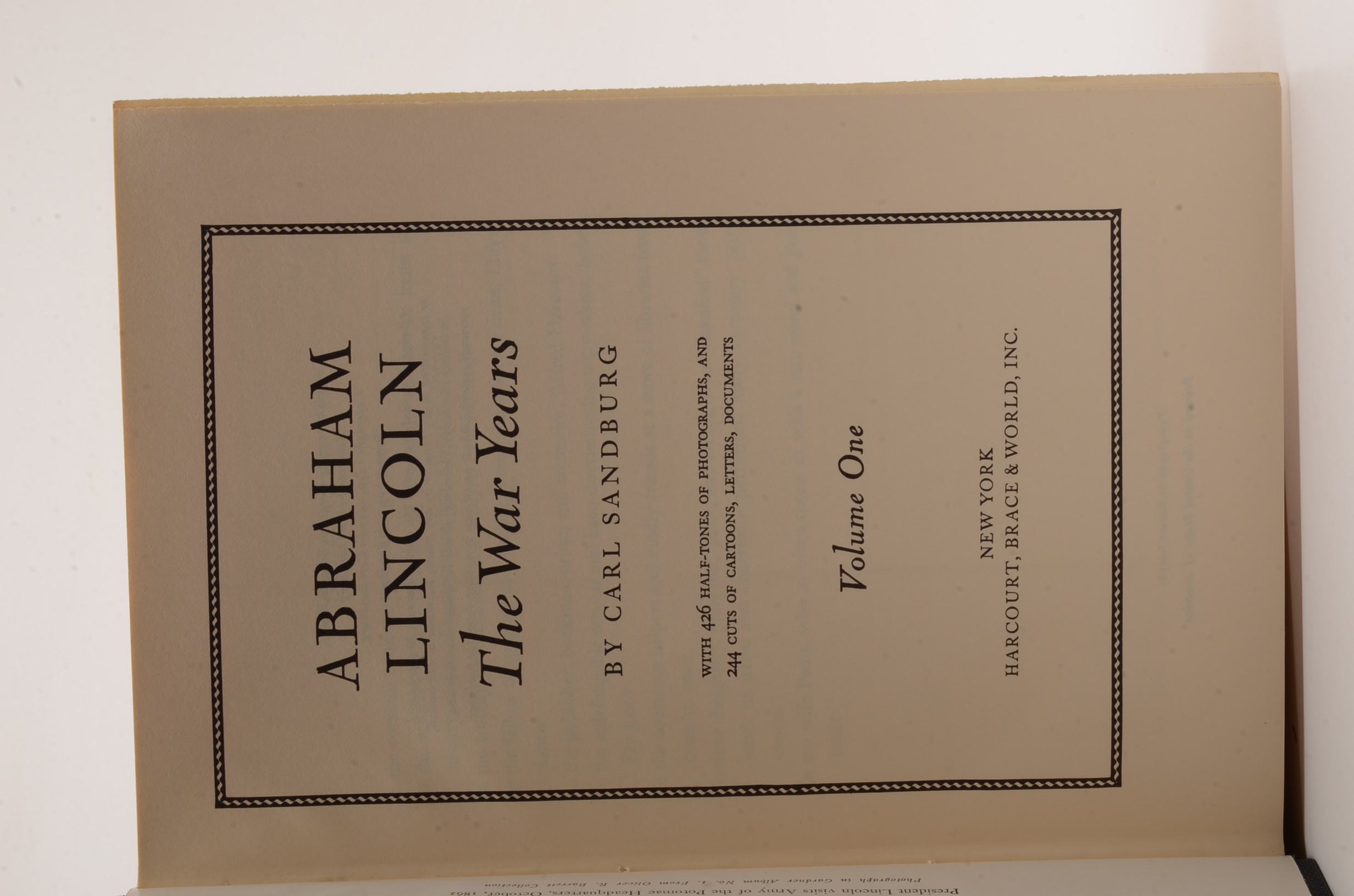 "The War Years: Abraham Lincoln" By Carl Sandburg in Four Volumes
