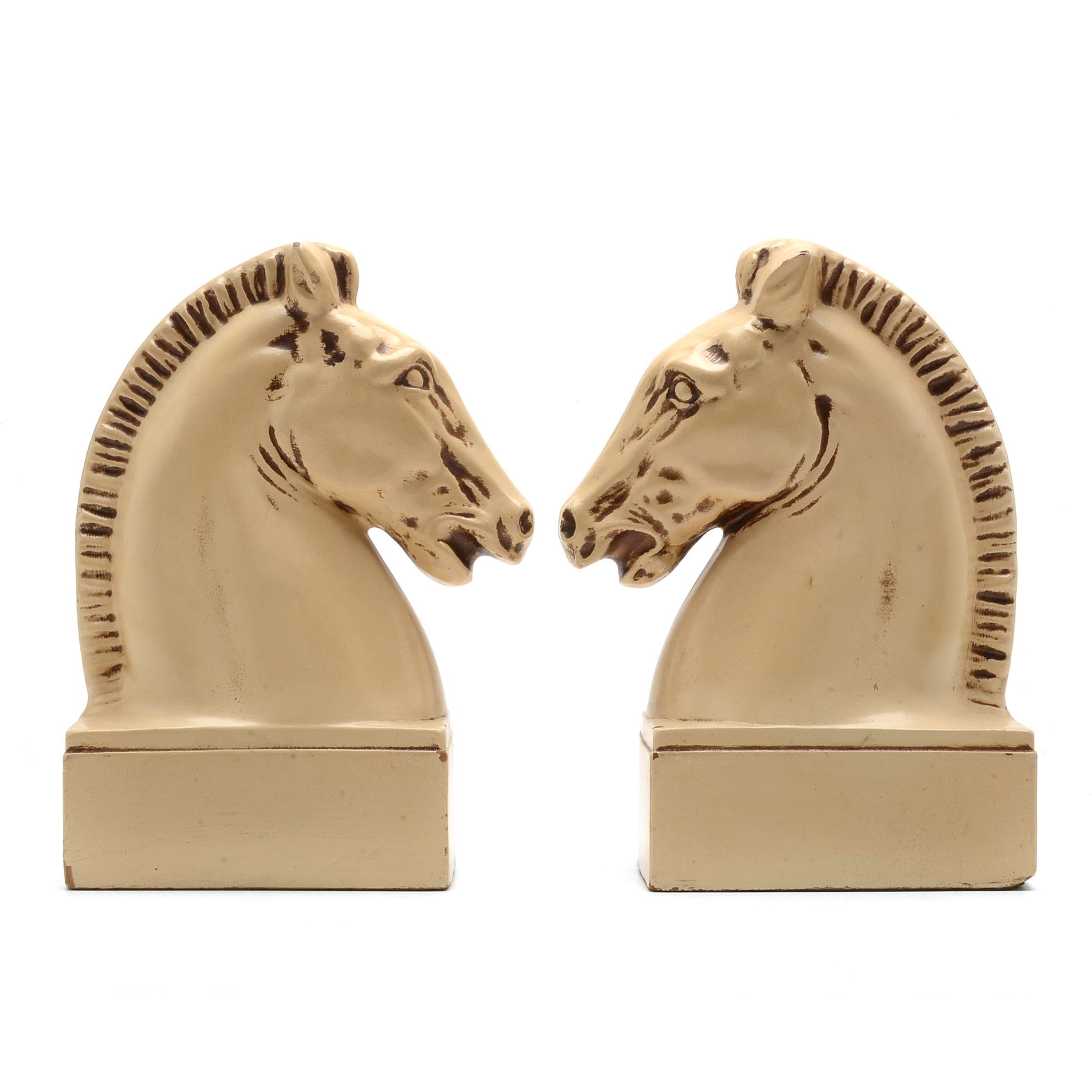 Ceramic Horse Head Bookends