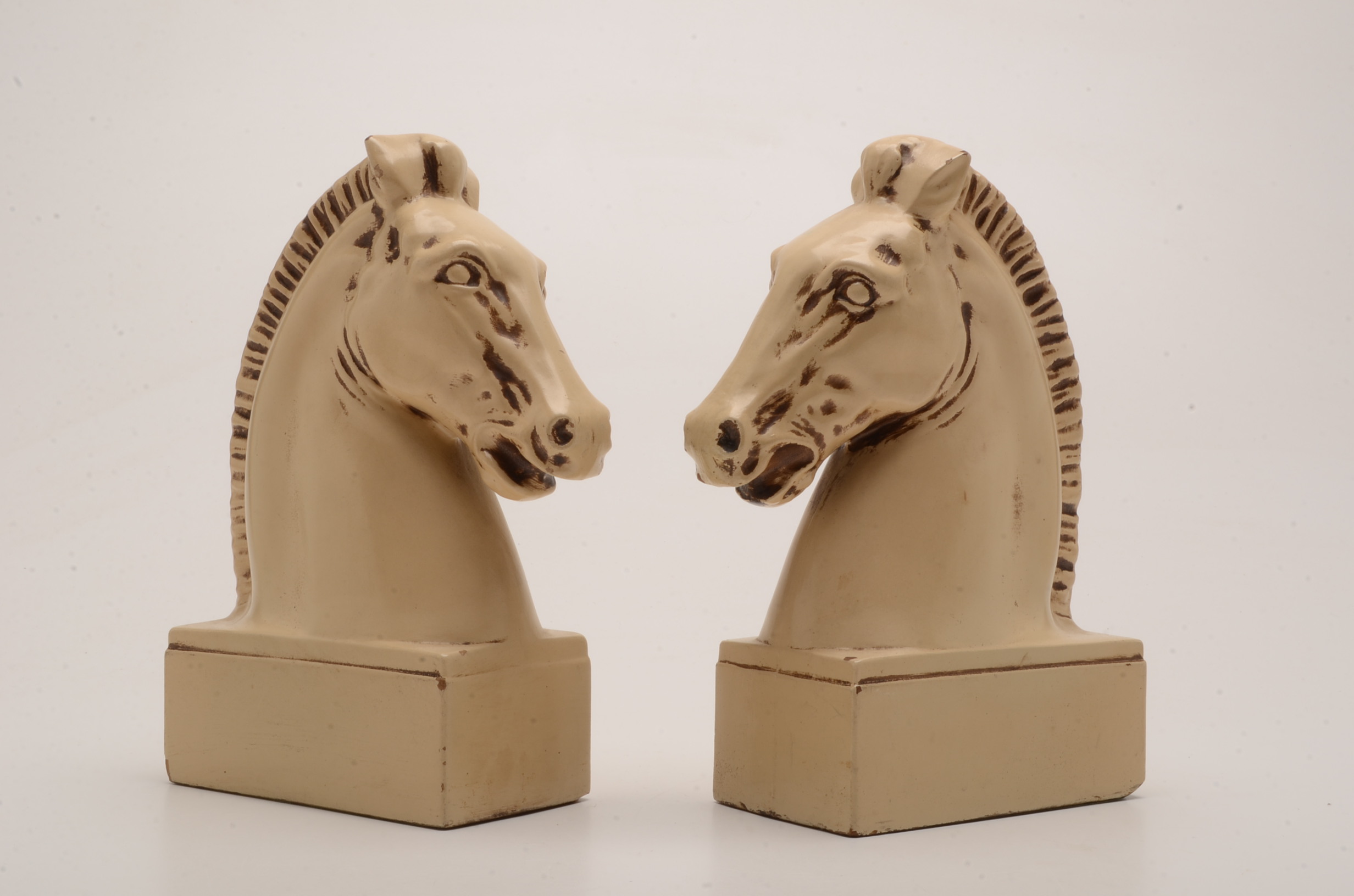 Ceramic Horse Head Bookends