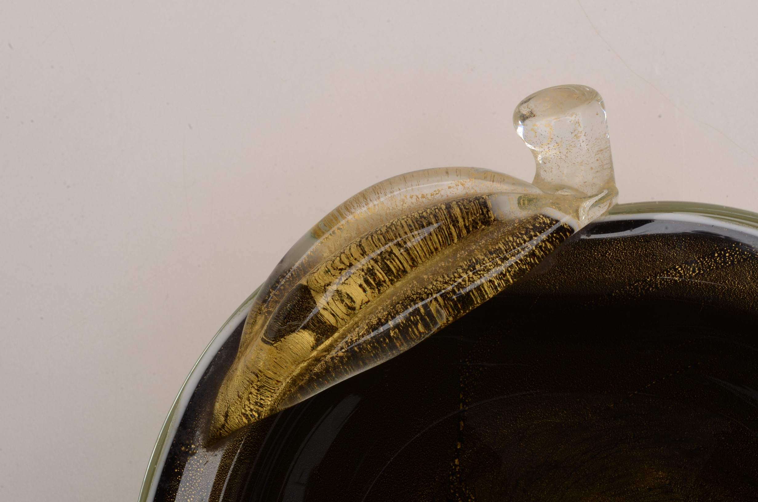 Art Glass Apple Shaped Trinket Dish