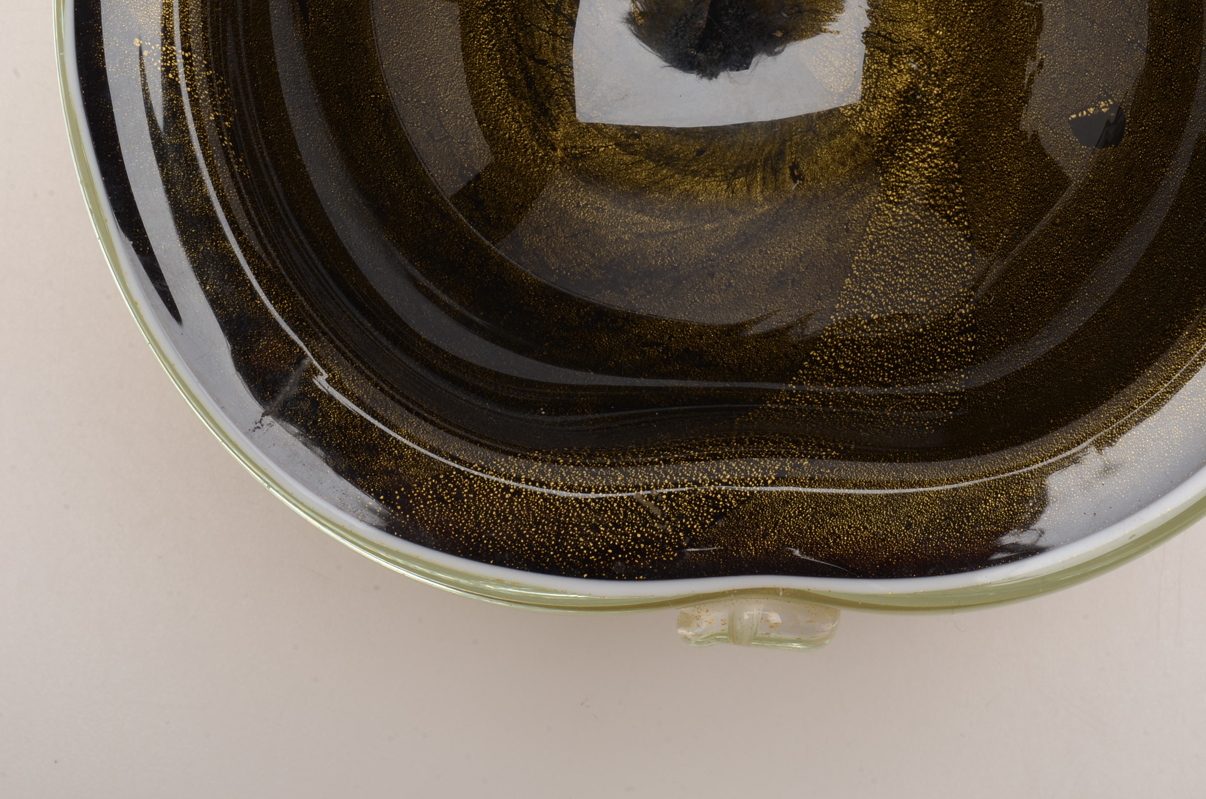 Art Glass Apple Shaped Trinket Dish