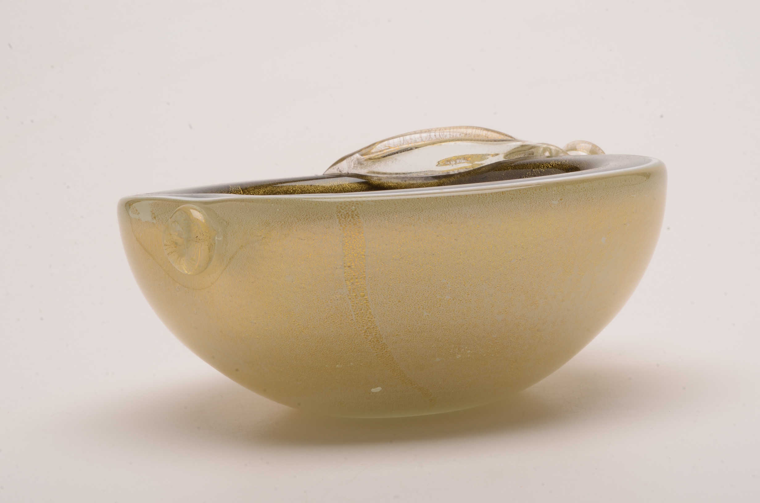 Art Glass Apple Shaped Trinket Dish