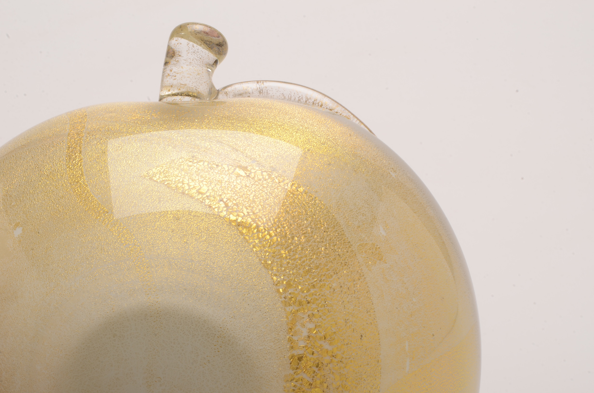 Art Glass Apple Shaped Trinket Dish