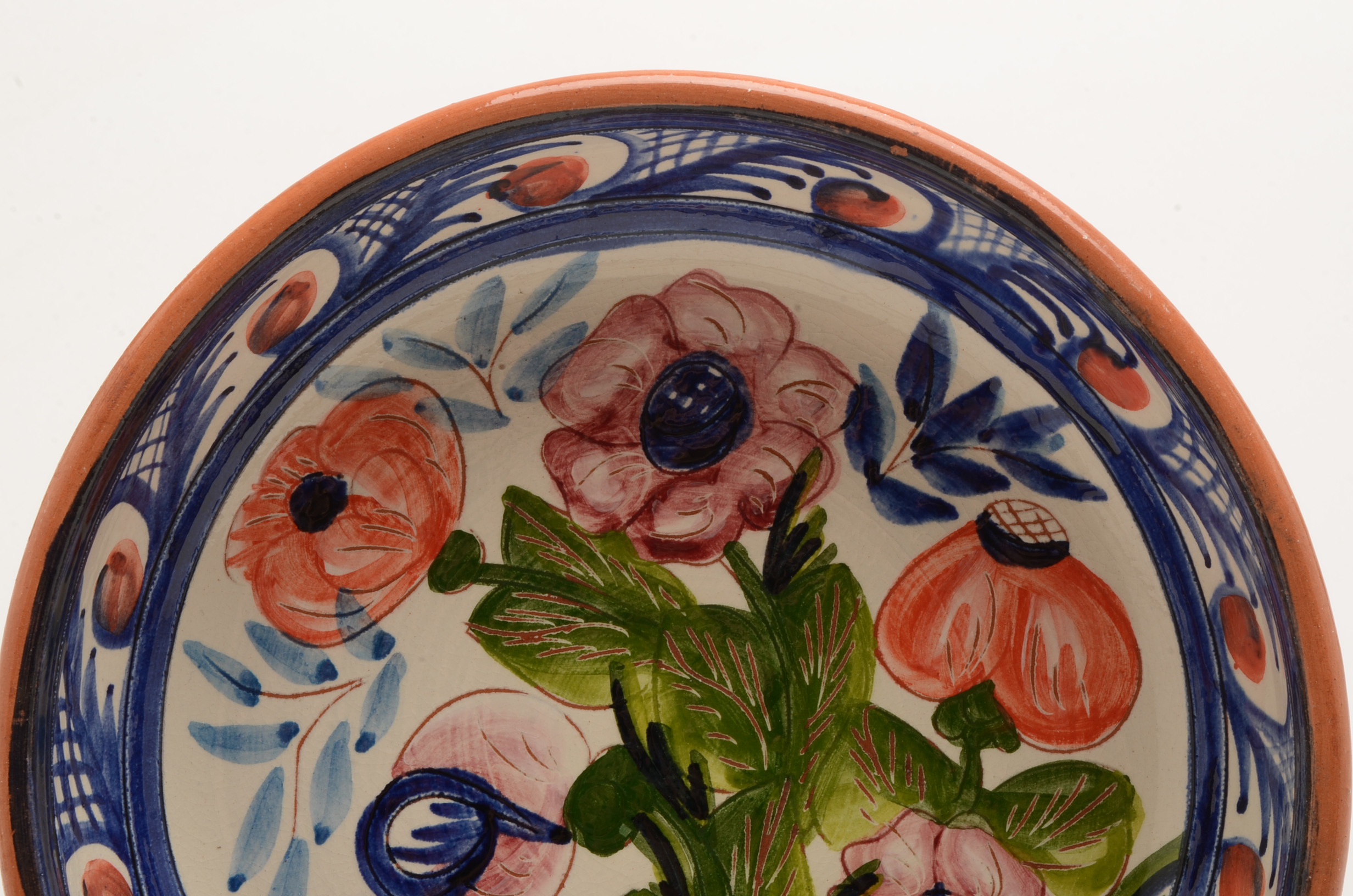 Signed Hand Thrown Portuguese Terra Cotta Bowl