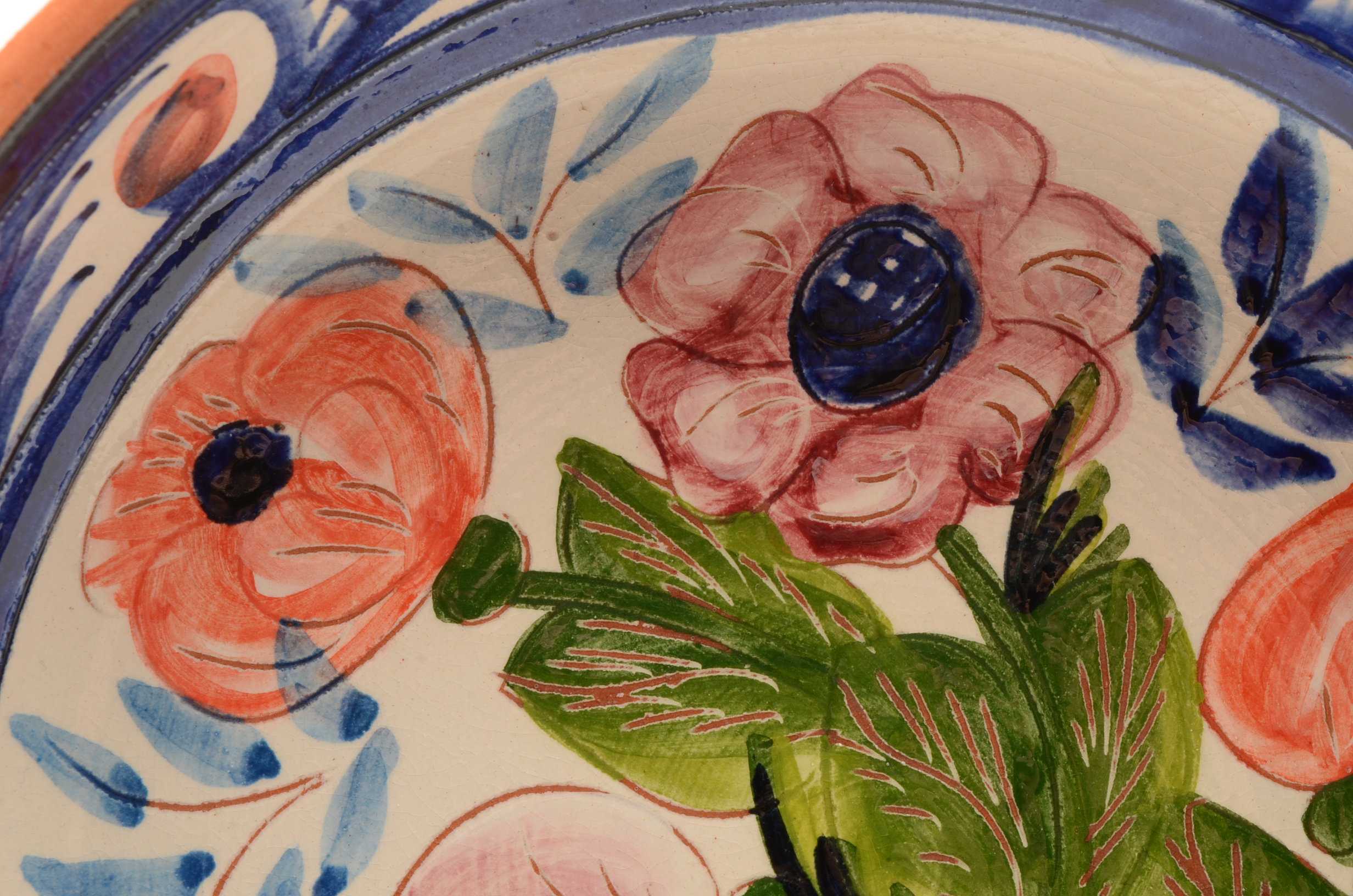 Signed Hand Thrown Portuguese Terra Cotta Bowl