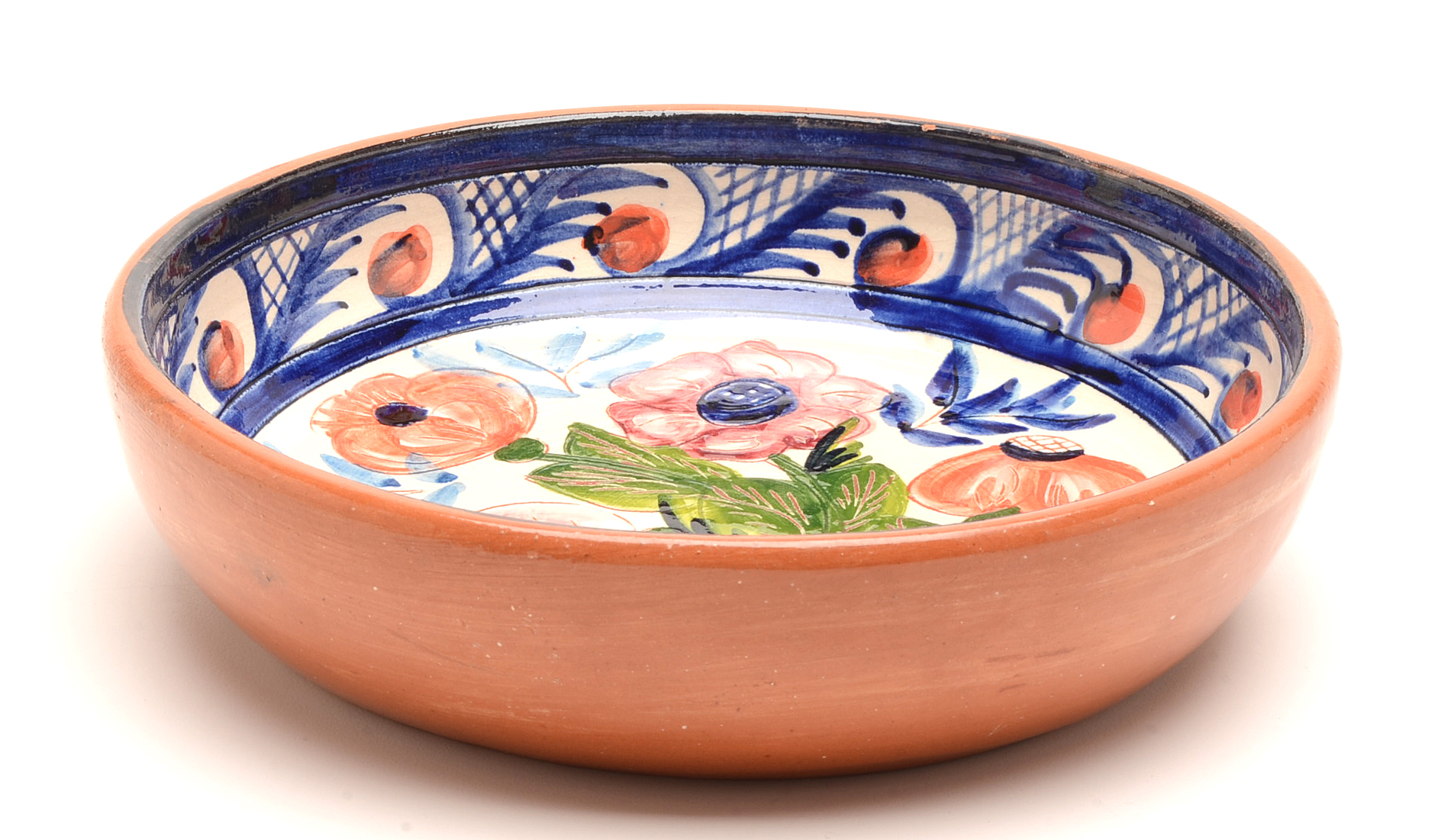 Signed Hand Thrown Portuguese Terra Cotta Bowl